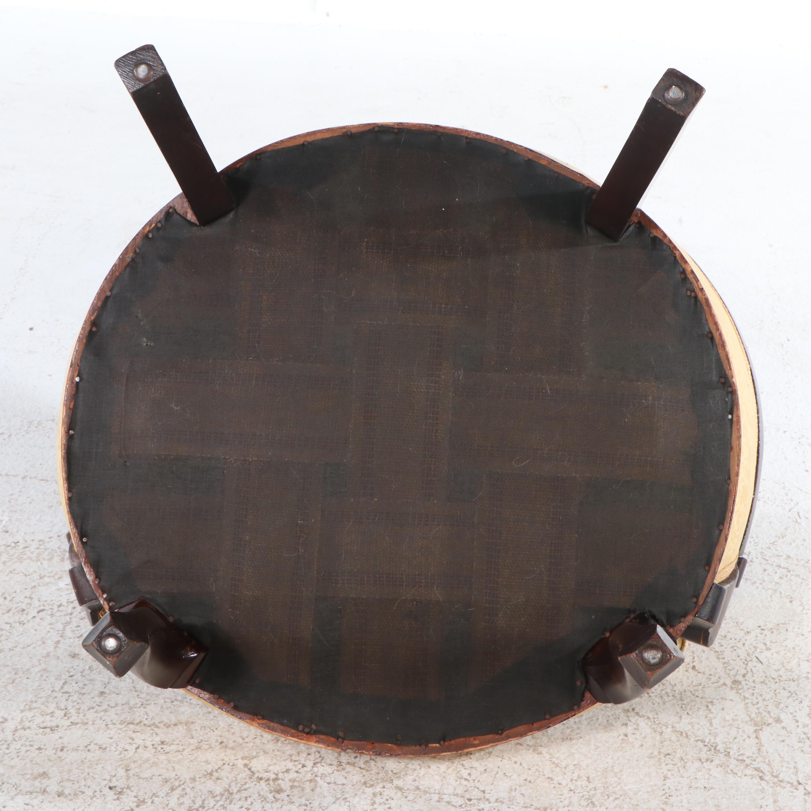 Victorian Rococo Revival Style MOP Inlaid Parlor Set with Other Footstools