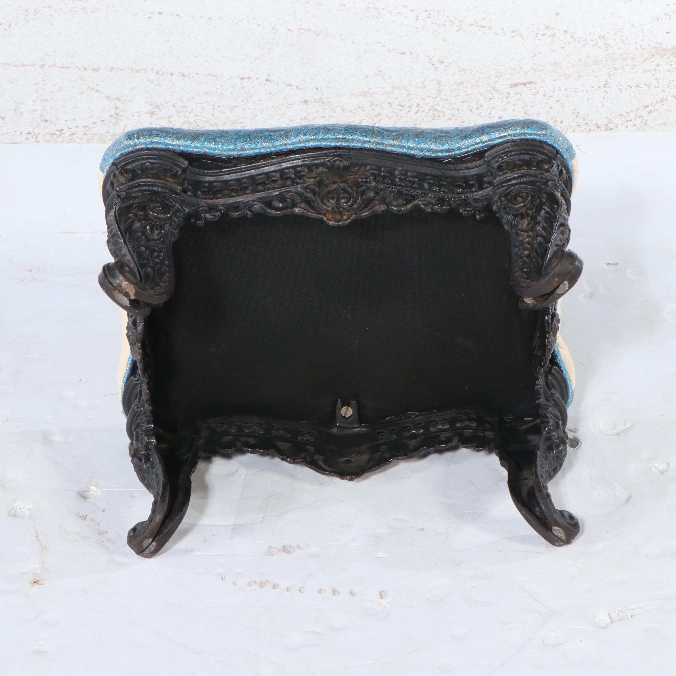 Victorian Rococo Revival Style MOP Inlaid Parlor Set with Other Footstools