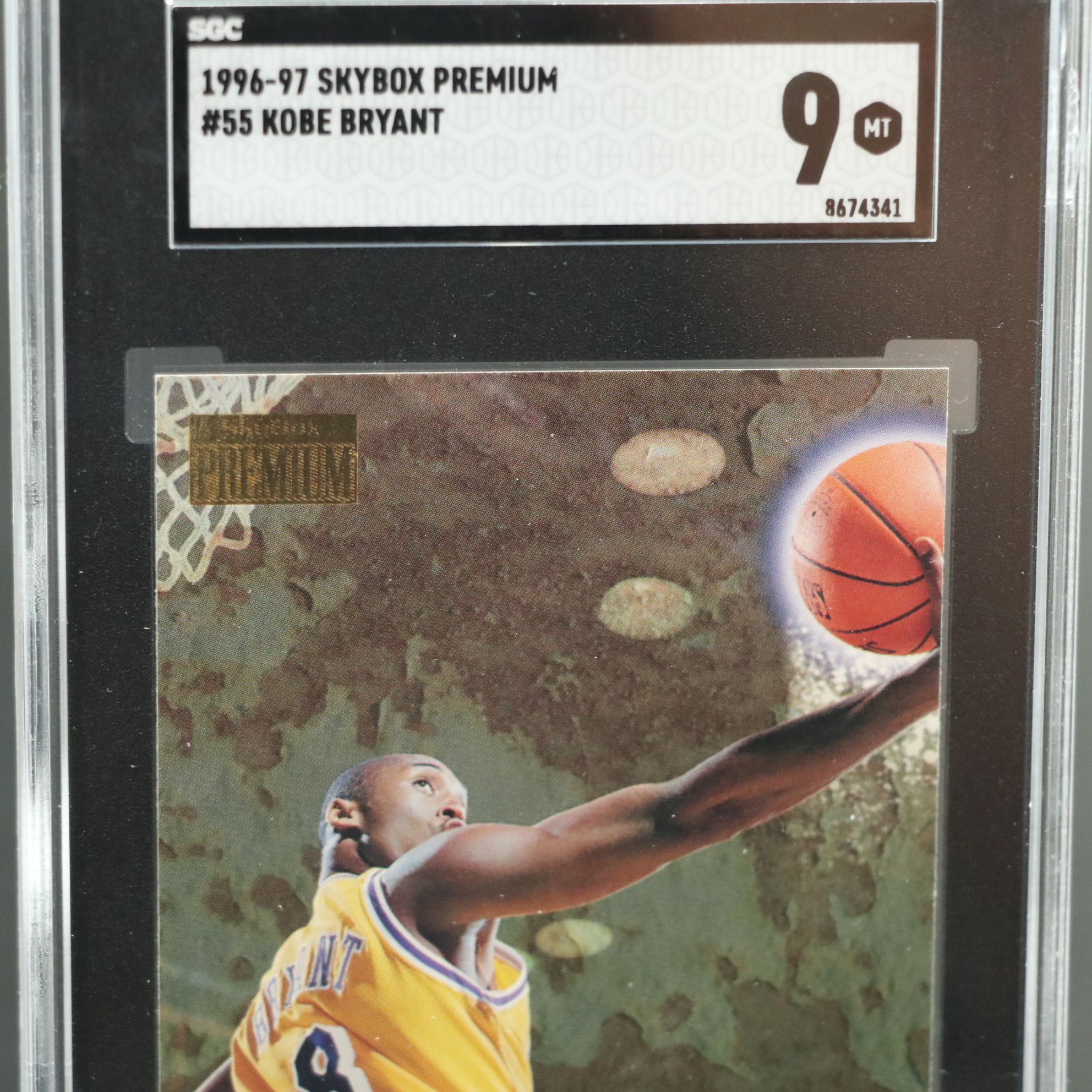 1996 Skybox Premium Kobe Bryant Los Angeles Lakers Rookie Card Graded SGC 9