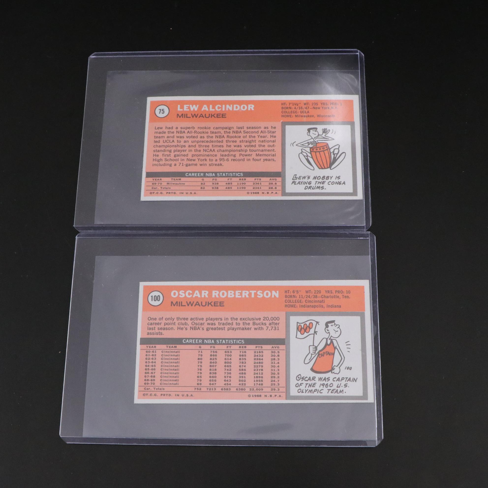 Lew Alcindor, Oscar Robertson, and More Basketball Trading Cards