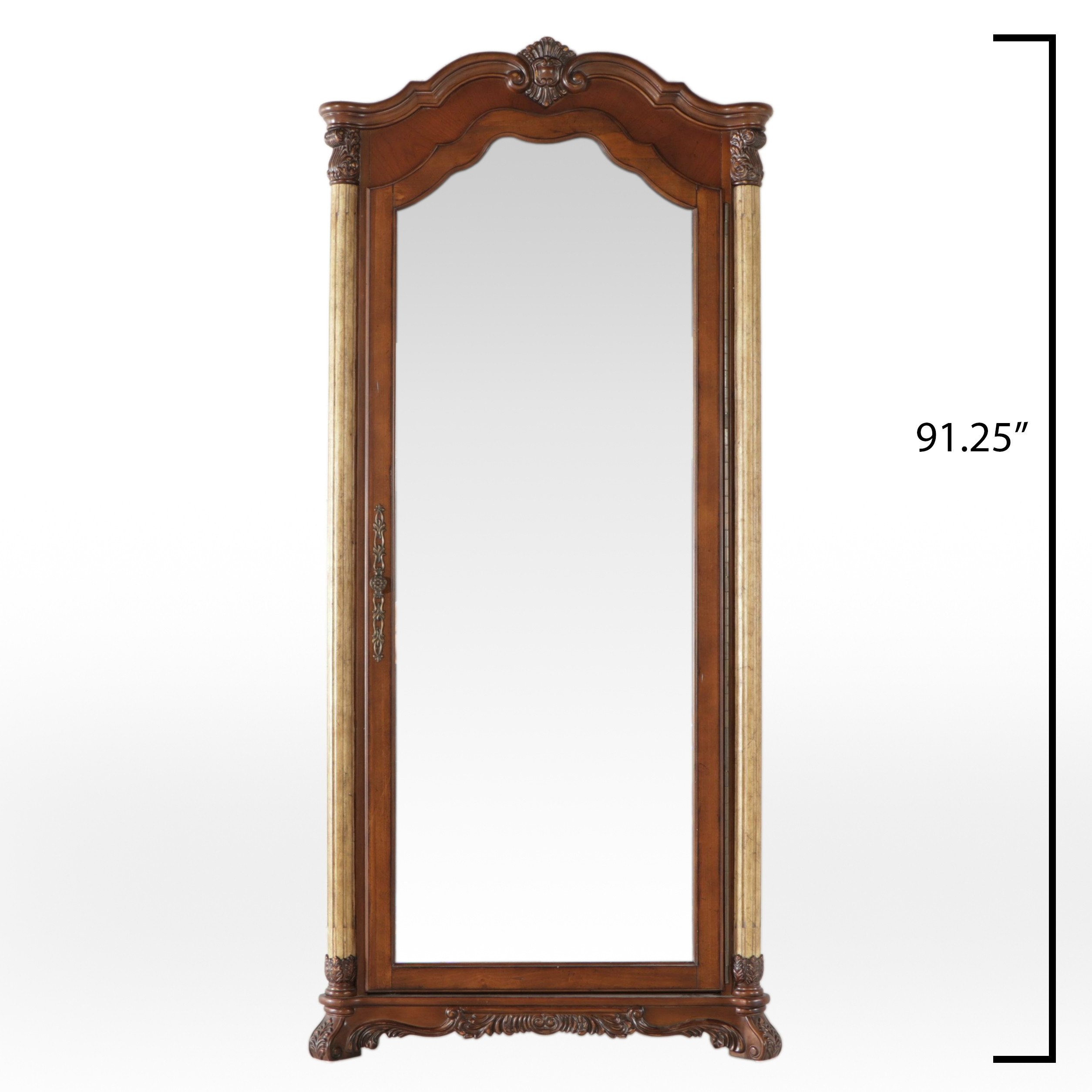 AICO Victoria Palace Wooden Full Length Mirror with Storage