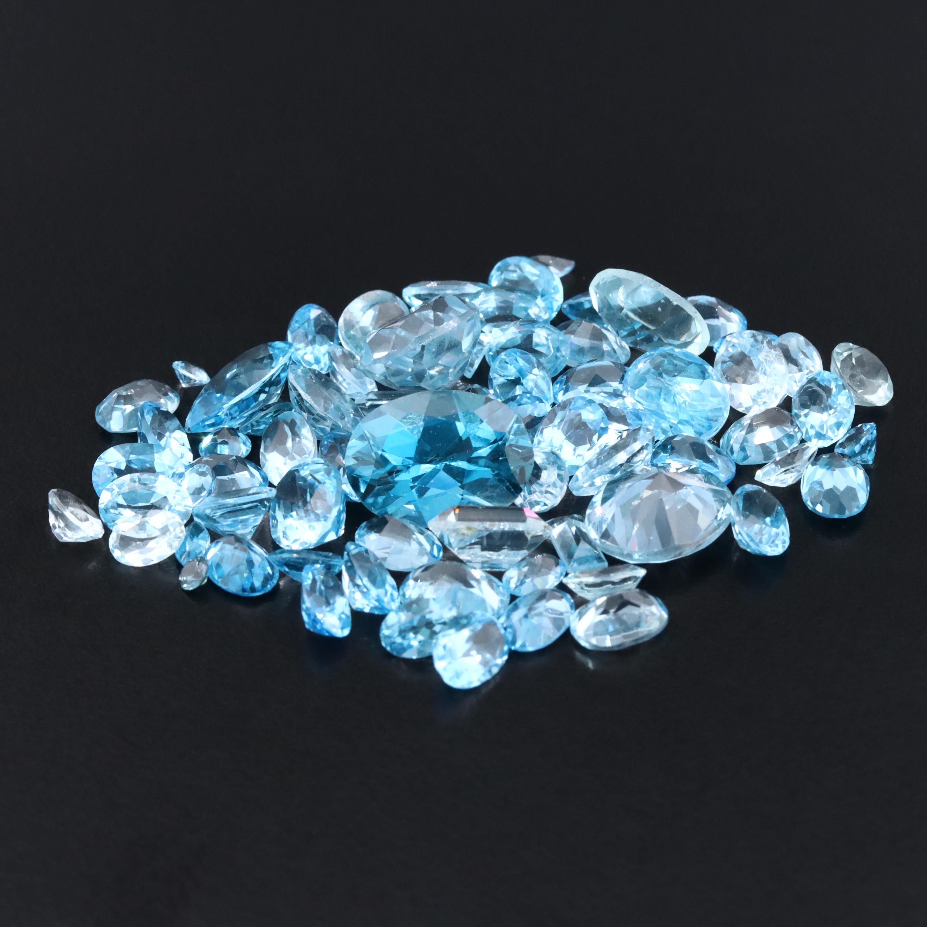 Loose 78.01 CTW Topaz and Aquamarine Collection
