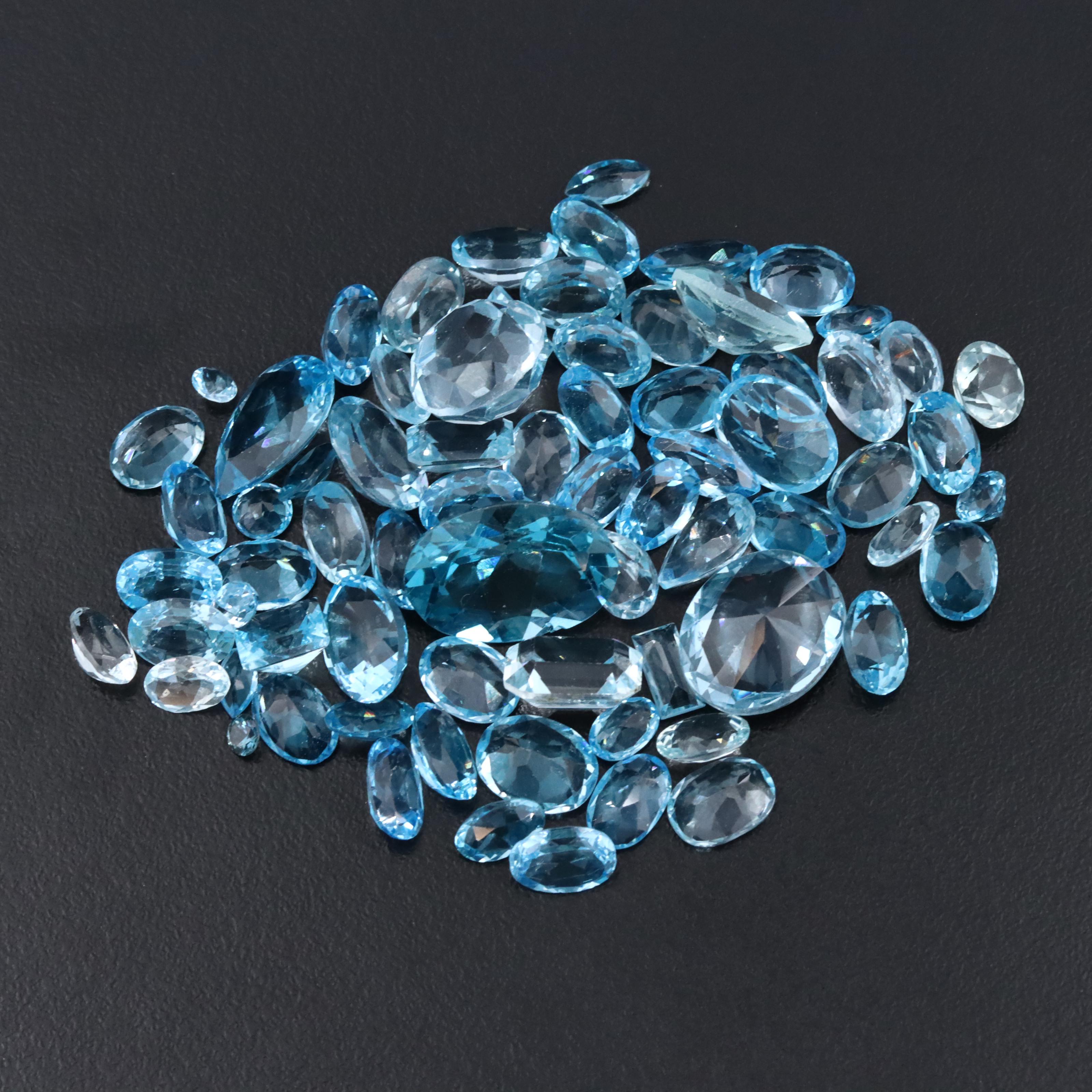 Loose 78.01 CTW Topaz and Aquamarine Collection