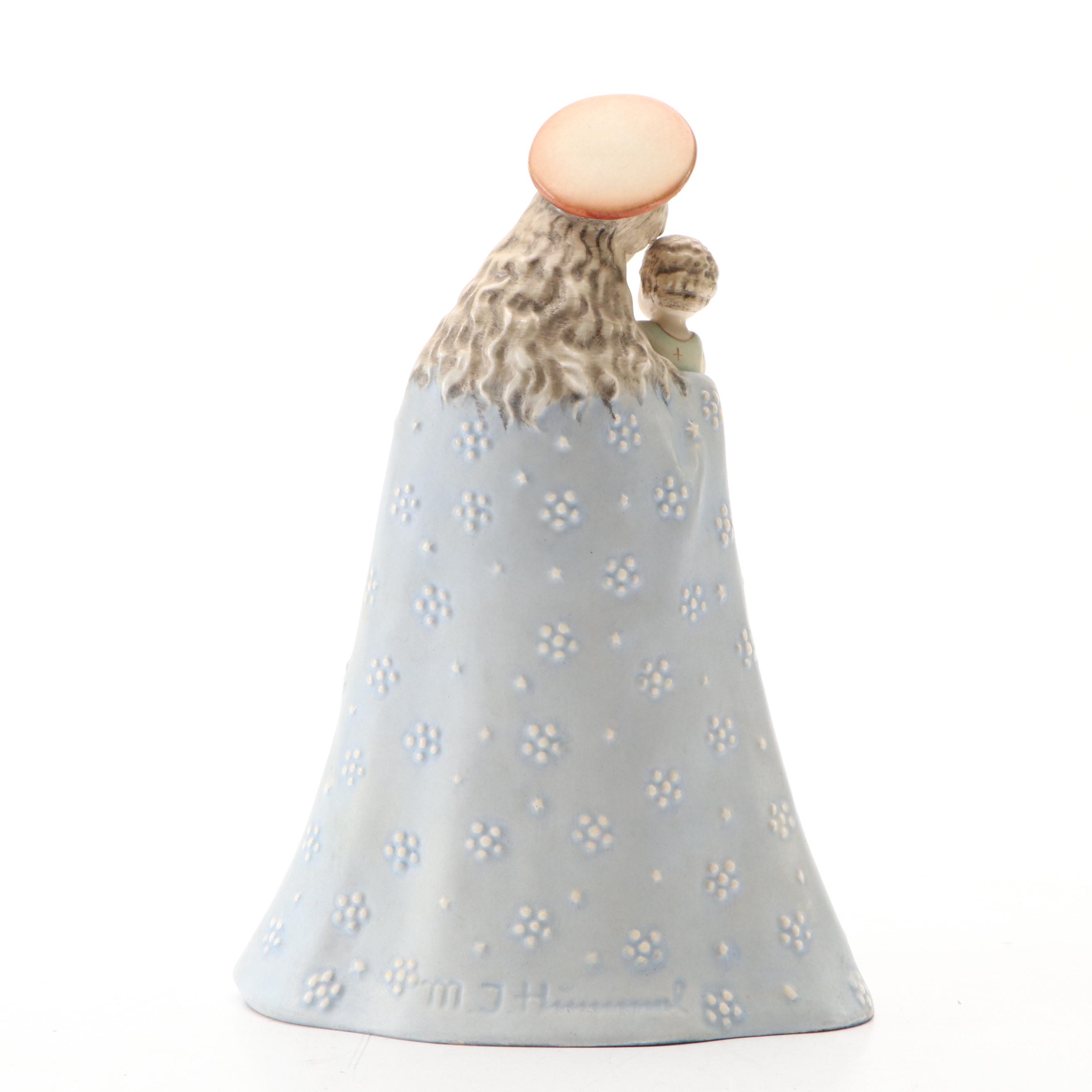 Goebel "Flower Madonna" Porcelain Hummel Figurine, Mid to Late 20th Century