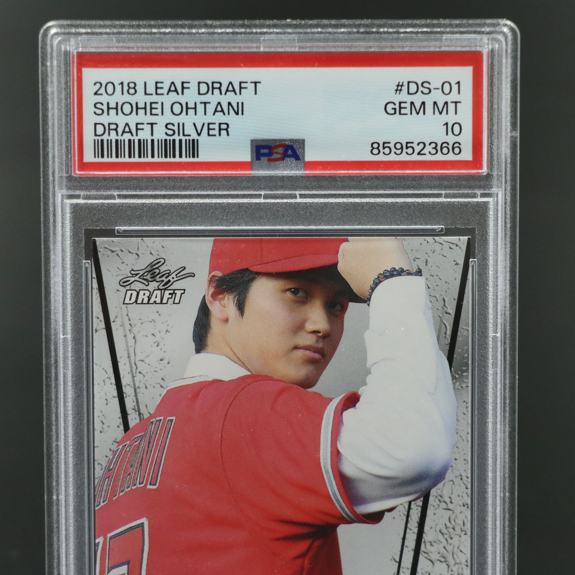 2018 Leaf Draft Shoehei Ohtani Rookie Year Silver Baseball Card Graded PSA 10