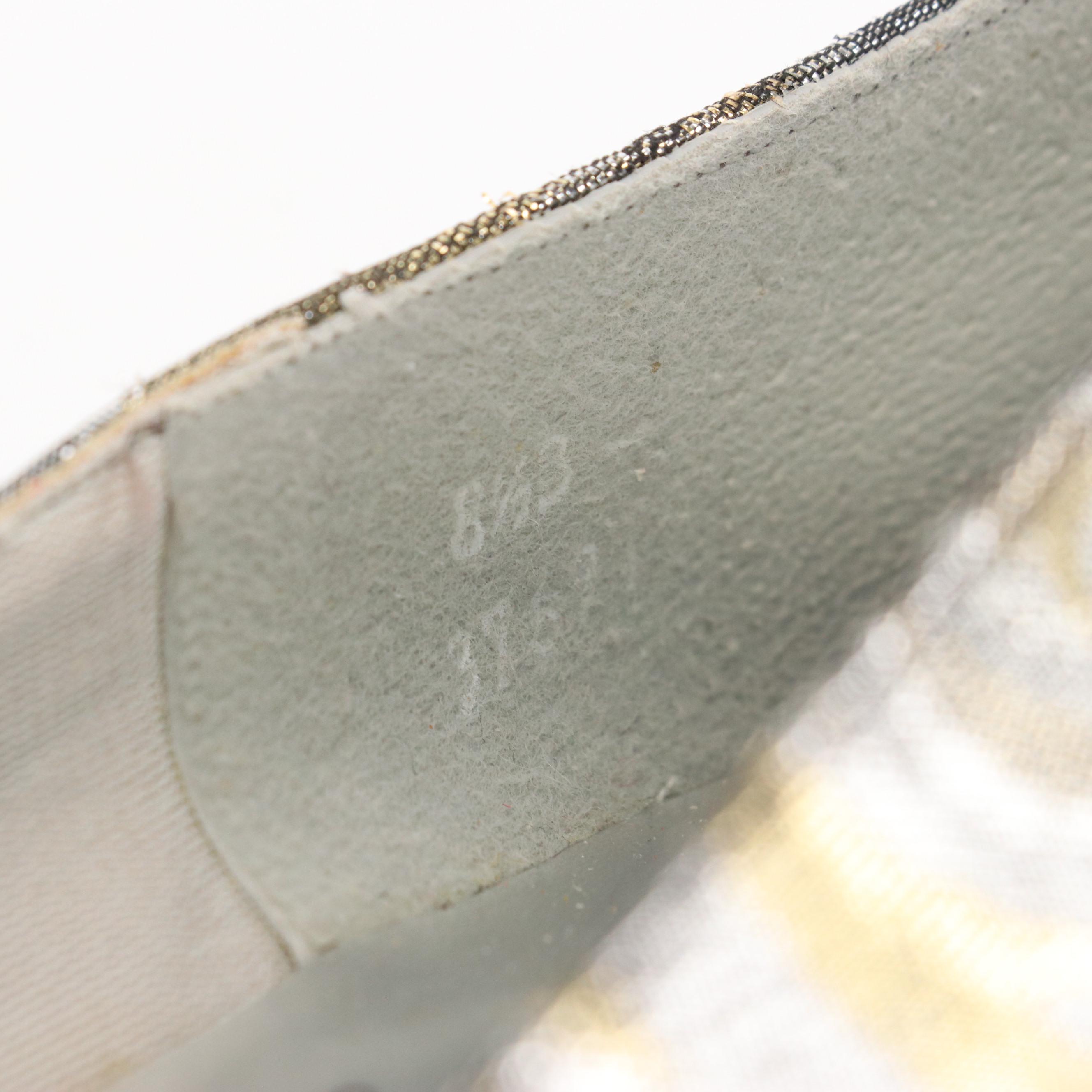 Rafael Blantini Vintage Pointed-Toe Pumps in Metallic Fabric