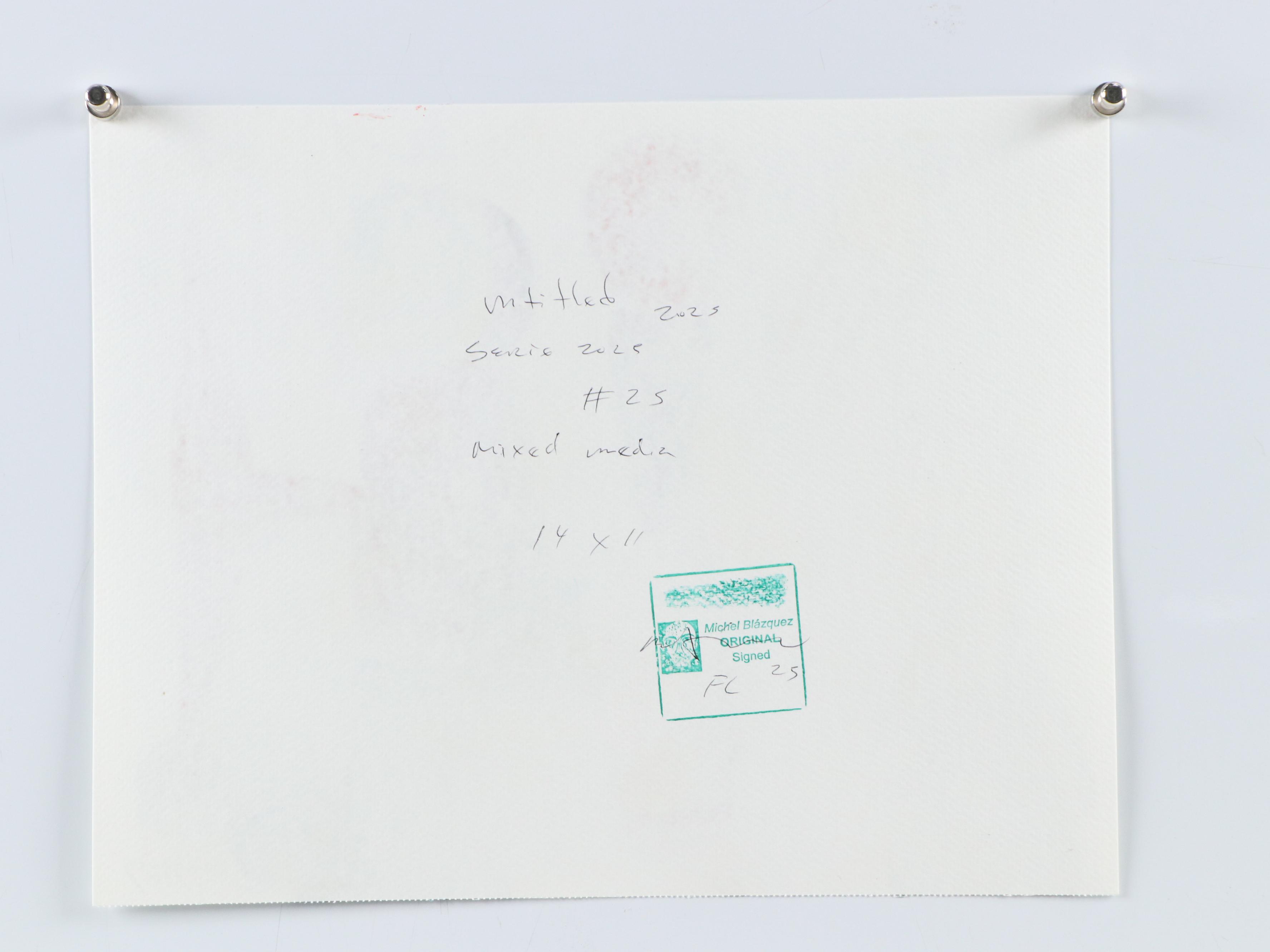 Michel Blázquez Figural Stylized Mixed Media Painting, 2025