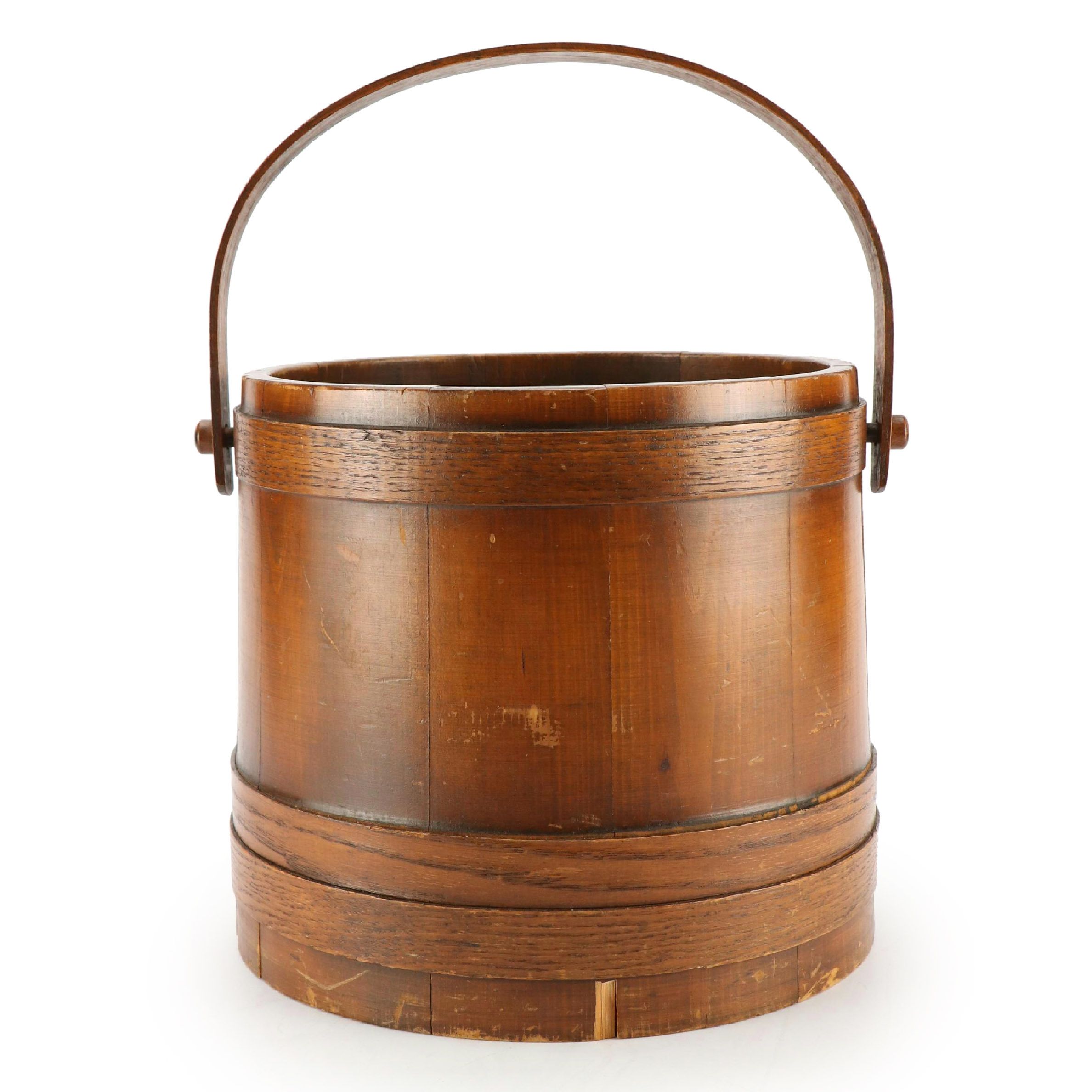Primitive Style Wood Firkin Bucket