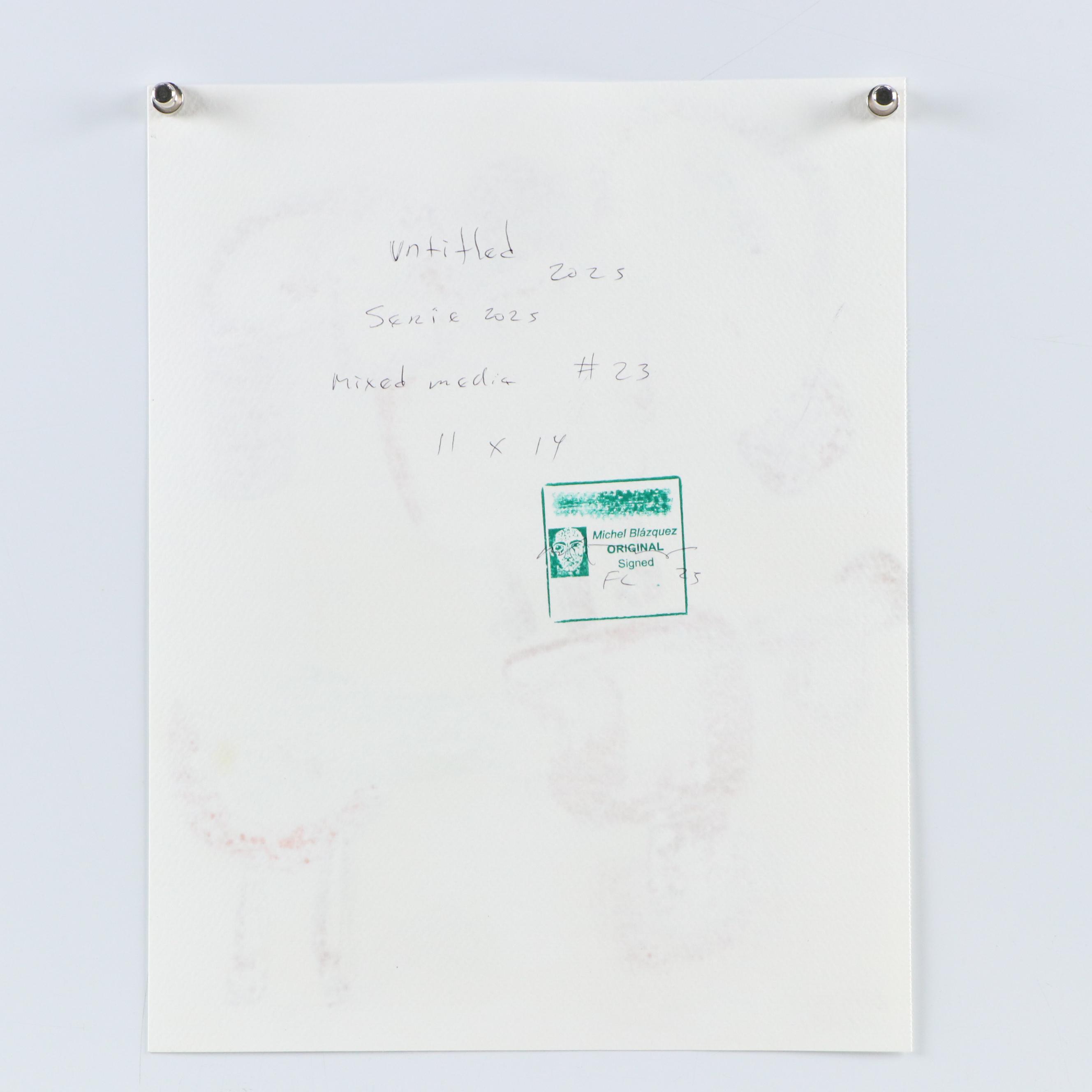 Michel Blázquez Stylized Mixed Media Painting, 2025