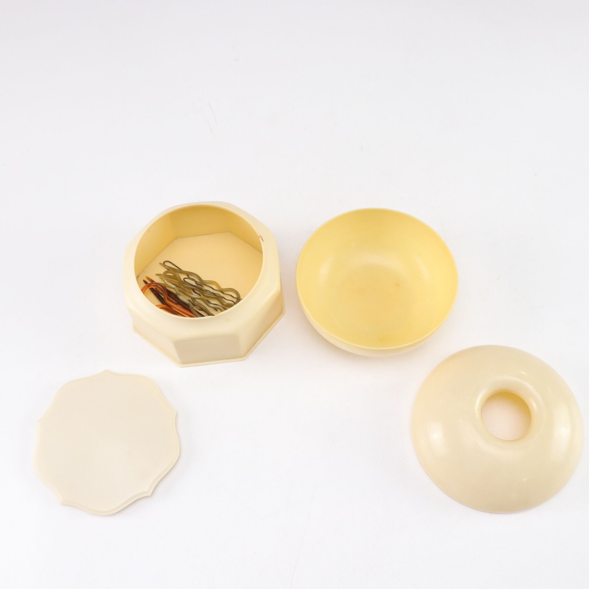 Art Deco Style French Ivory Dresser Set, Early 20th Century