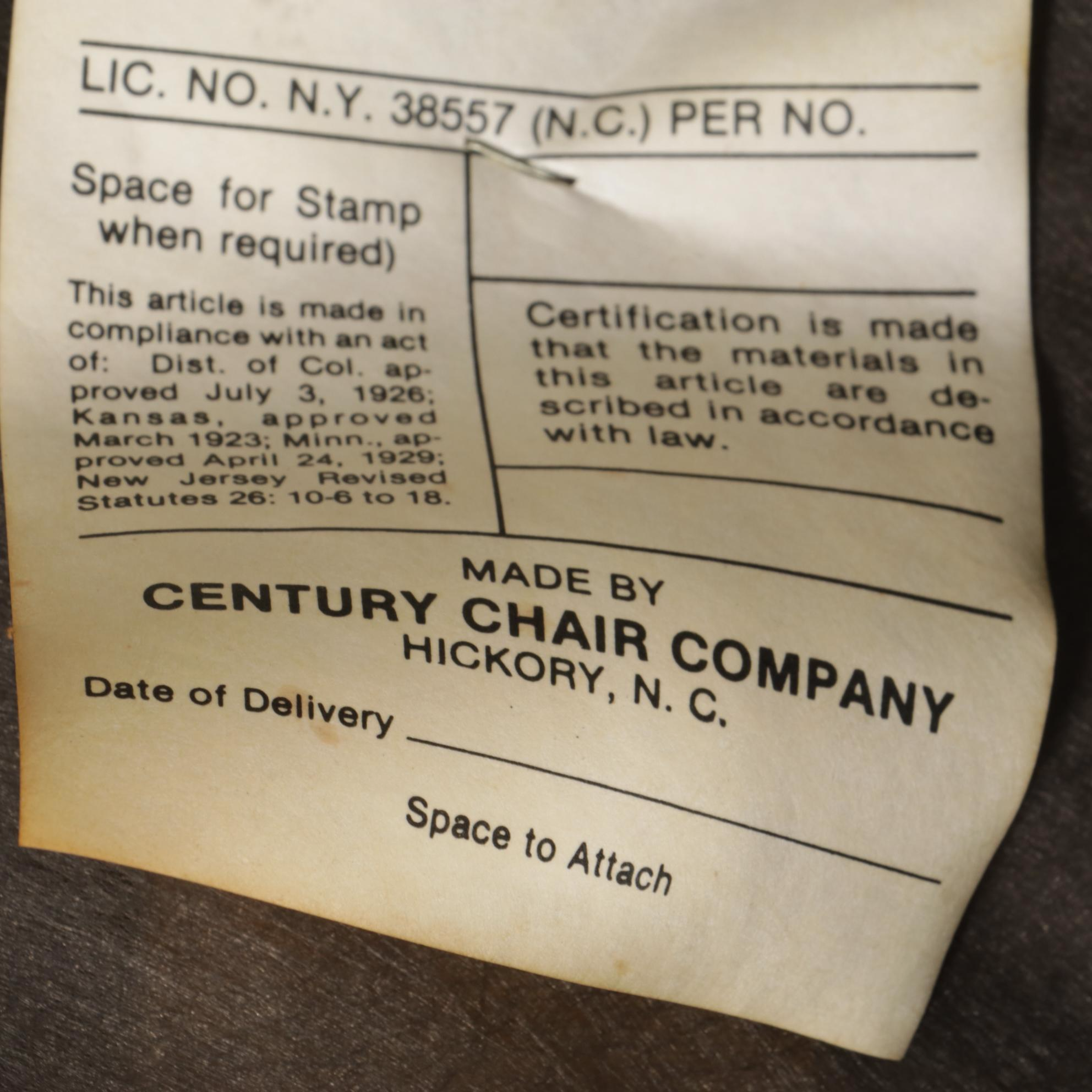 Century Chair Co. Black Lacquered Chinese Style Armchair, Late 20th Century