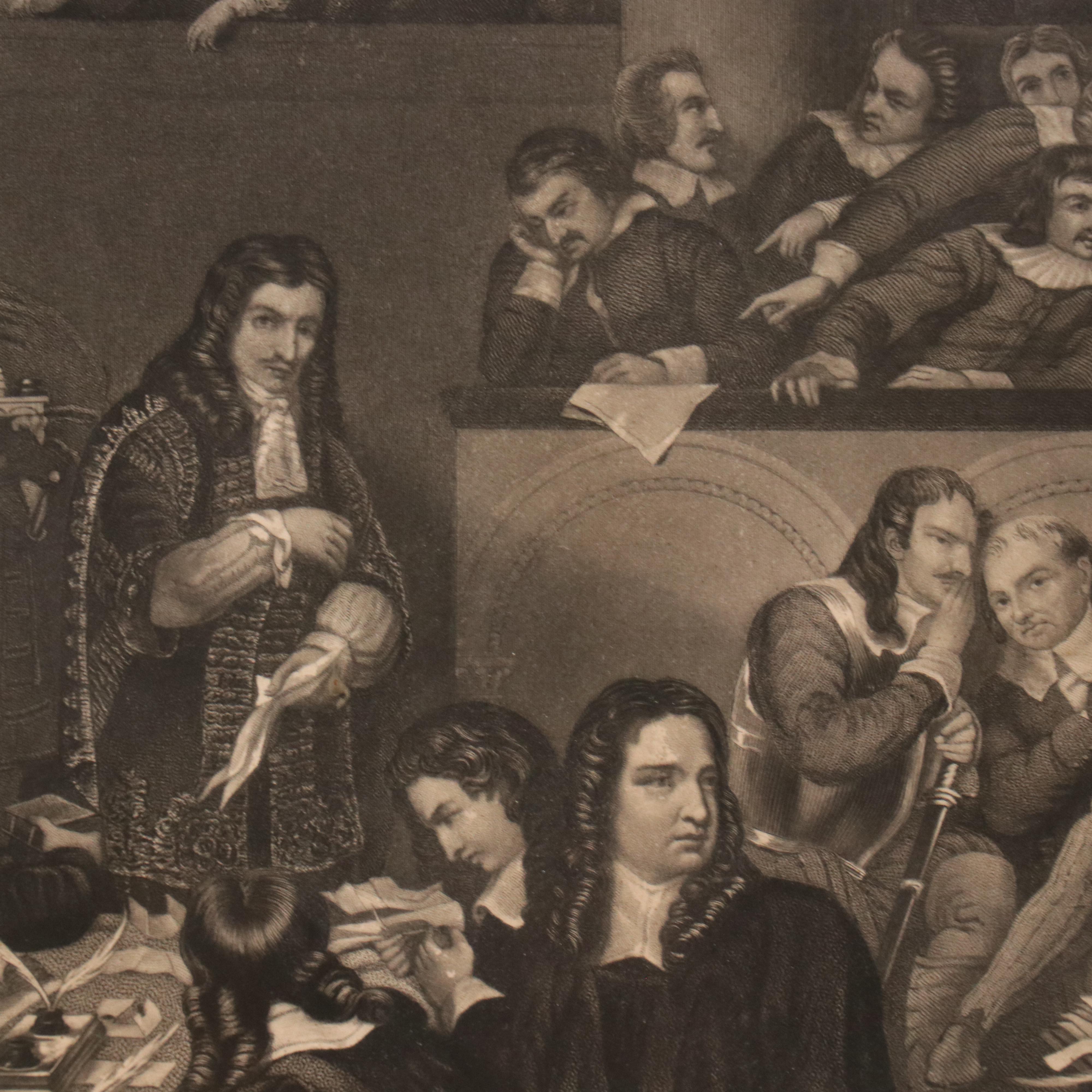 Intaglio After George Hayter "The Trial of Lord William Russell," 19th Century