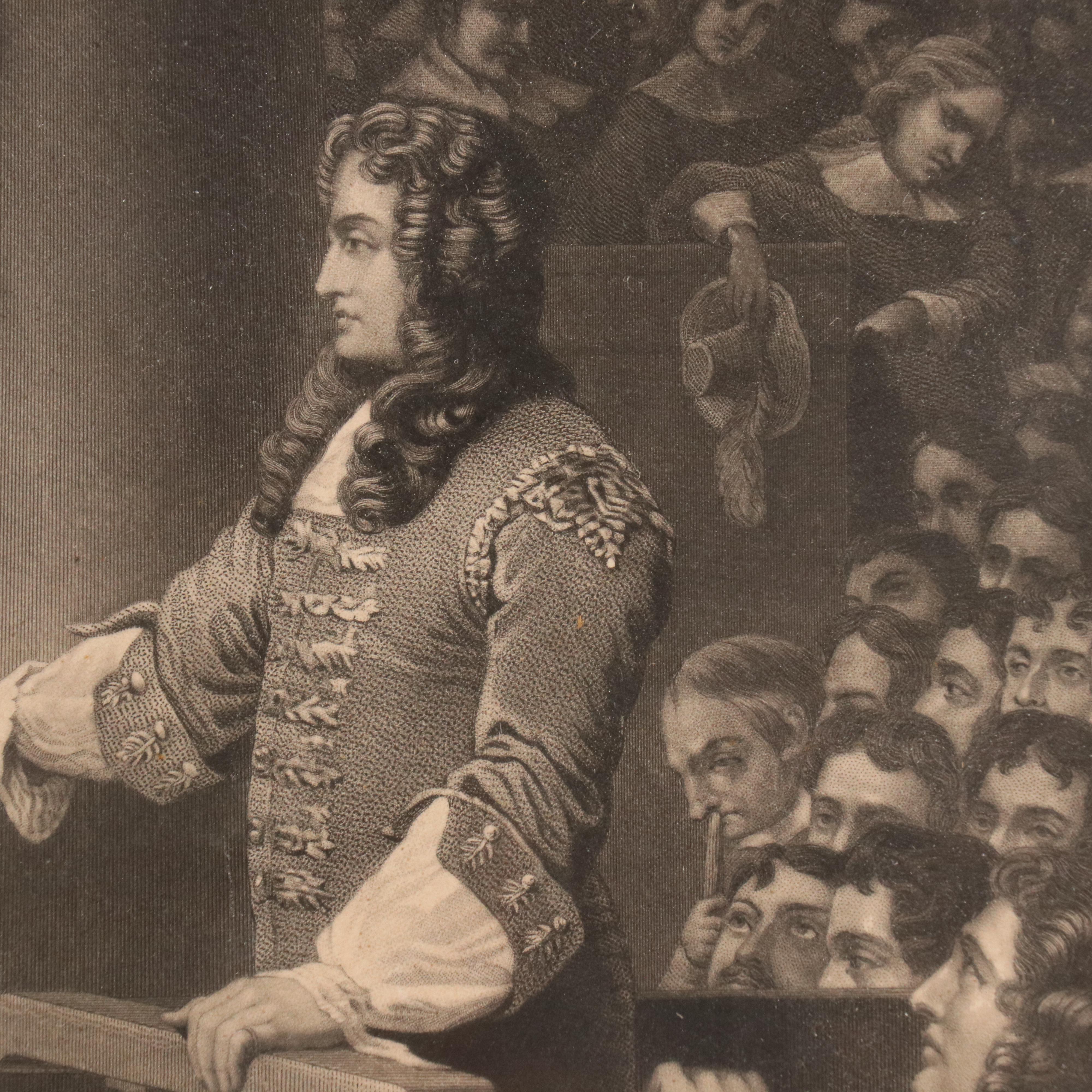 Intaglio After George Hayter "The Trial of Lord William Russell," 19th Century