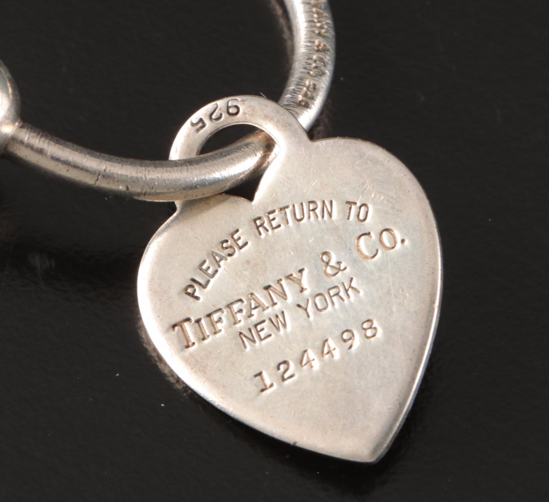 Tiffany & Co. Sterling Silver Key Ring with Heart Tag
