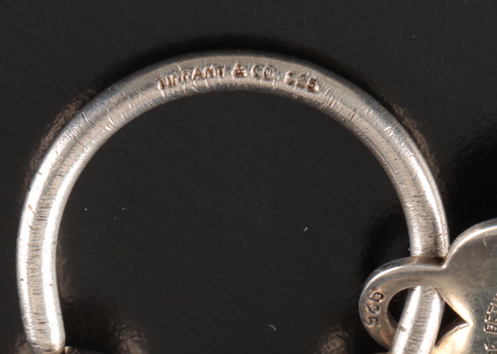 Tiffany & Co. Sterling Silver Key Ring with Heart Tag