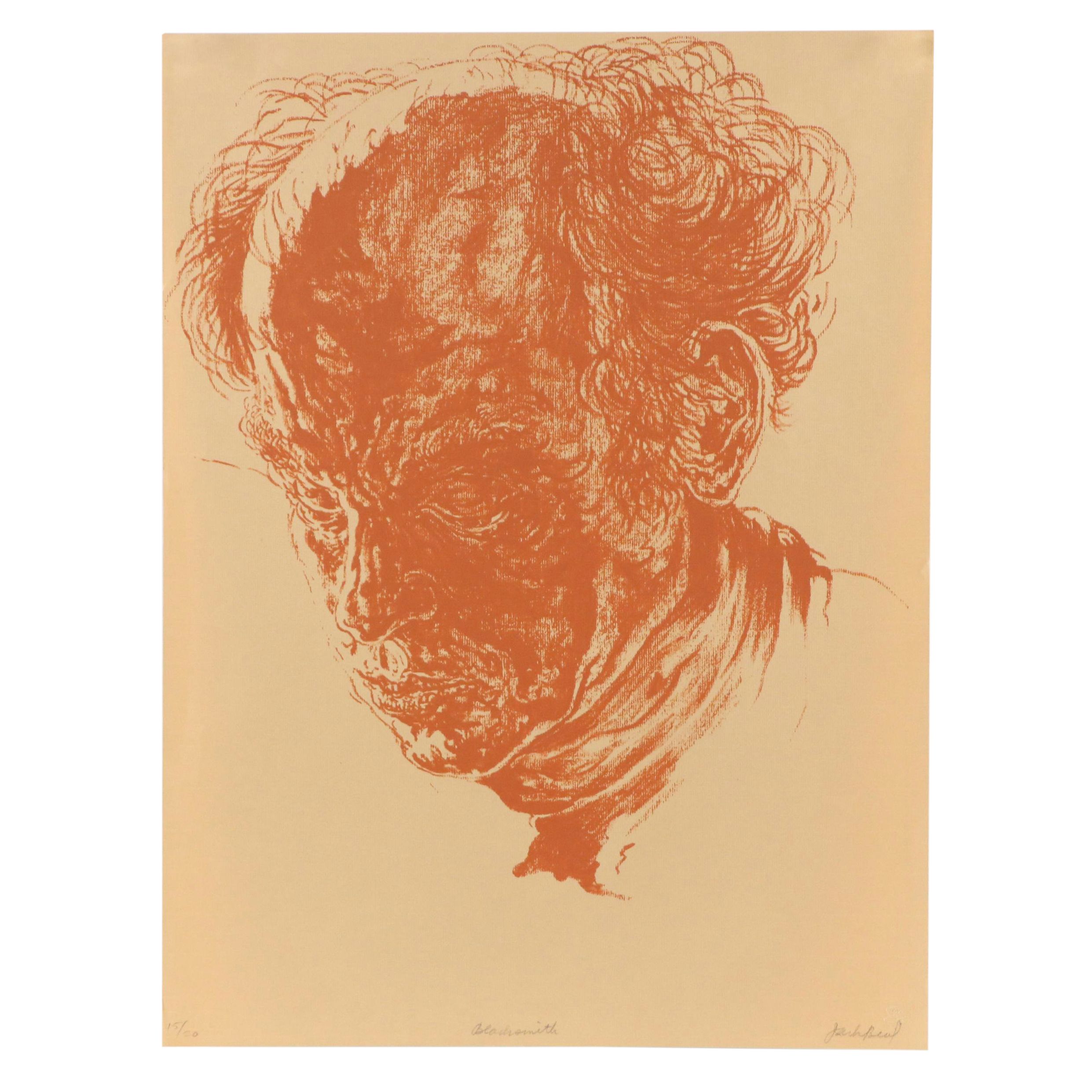 Jack Beal Serigraph "Blacksmith," 1977