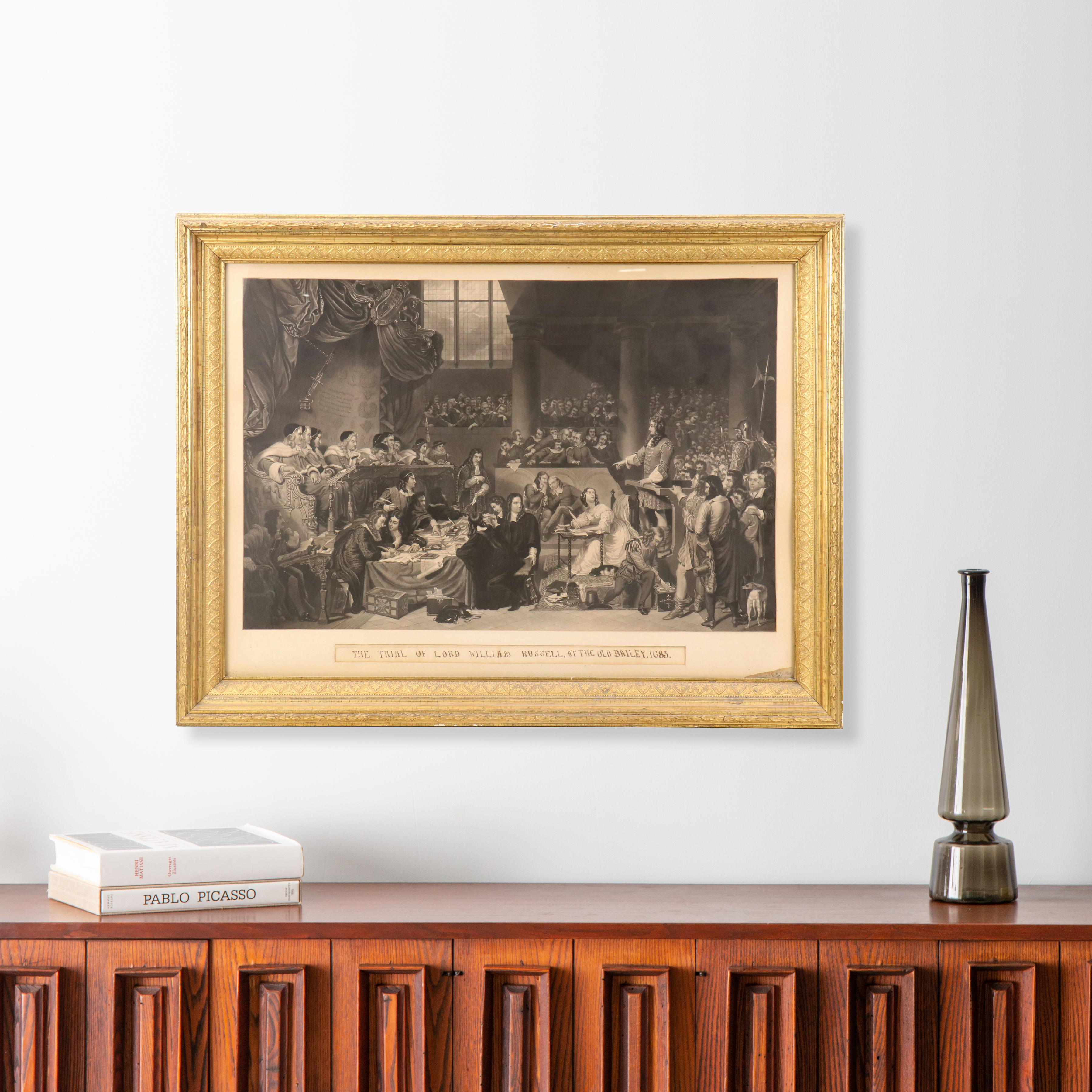 Intaglio After George Hayter "The Trial of Lord William Russell," 19th Century