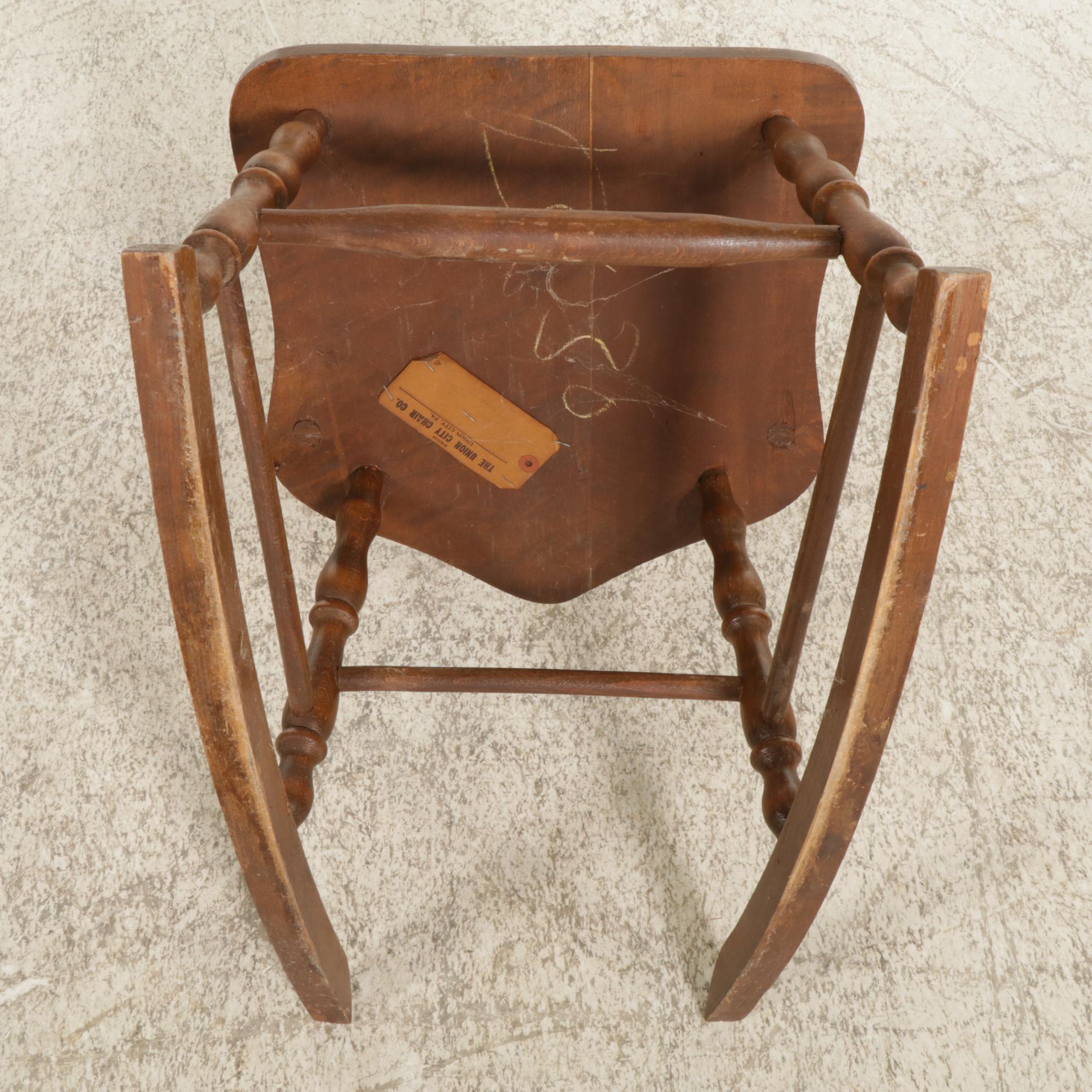 Union City Brace-Back Windsor Rocking Chair, Early 20th Century