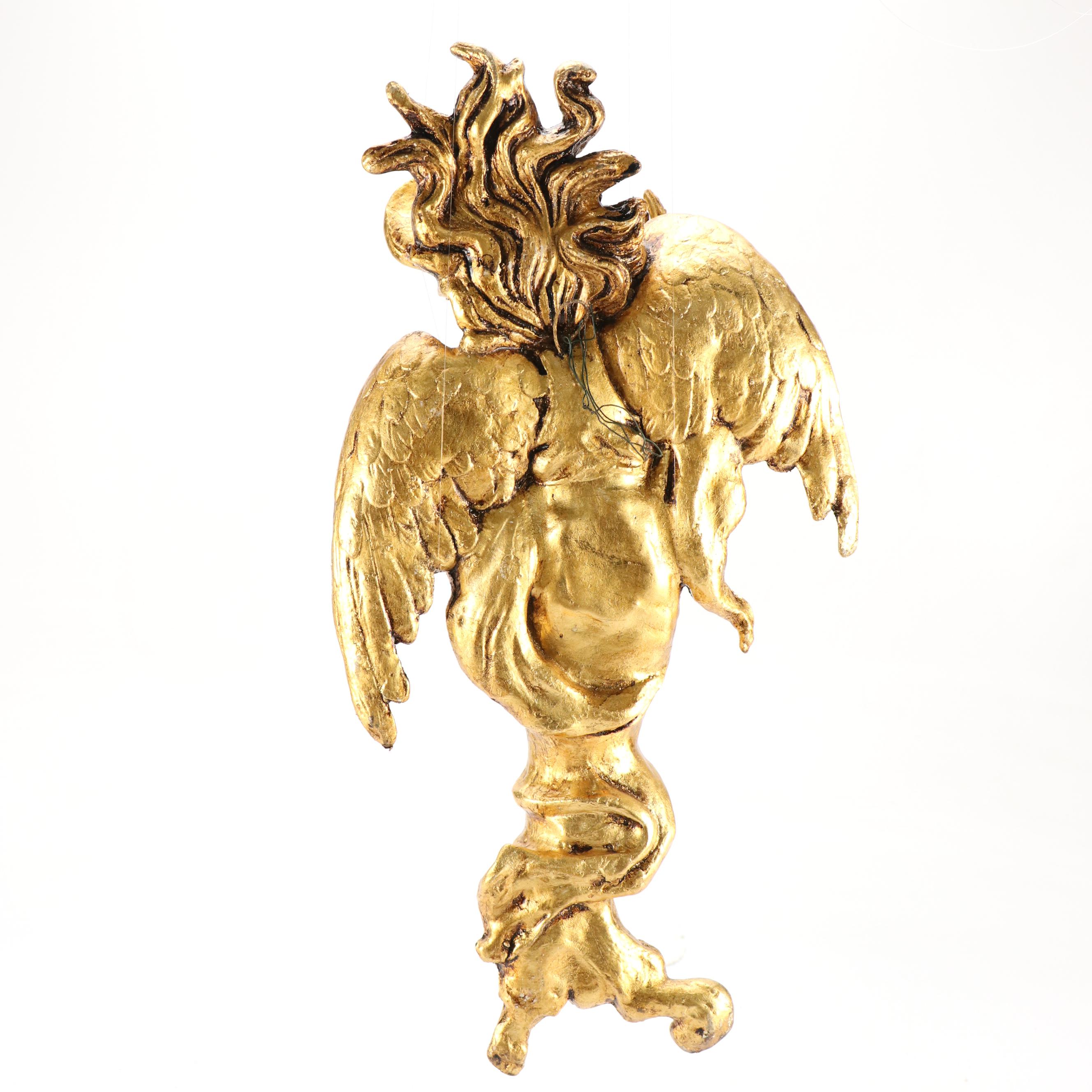 Gilt Angel Wall Hanging and Cherubic Figure Collection