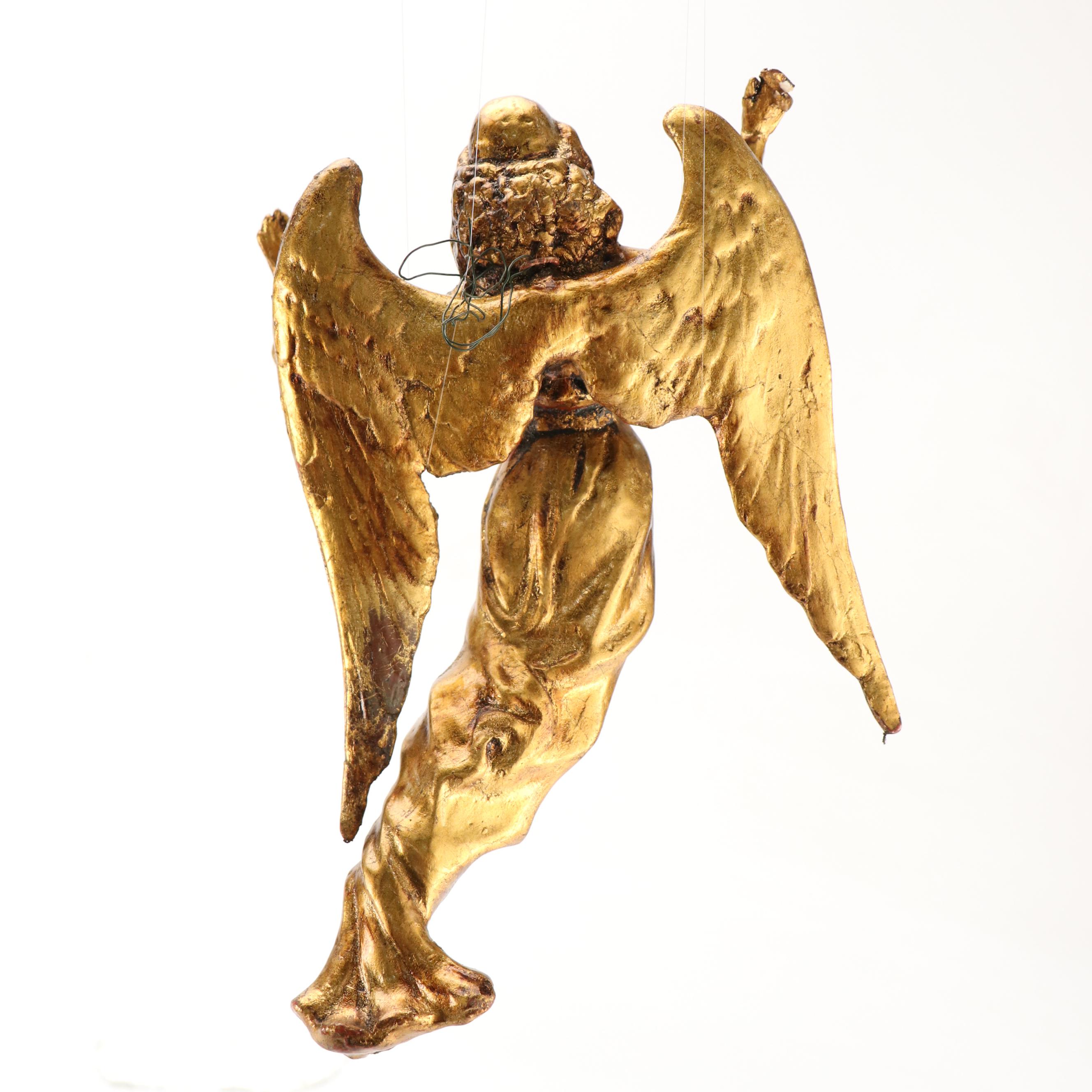 Gilt Angel Wall Hanging and Cherubic Figure Collection