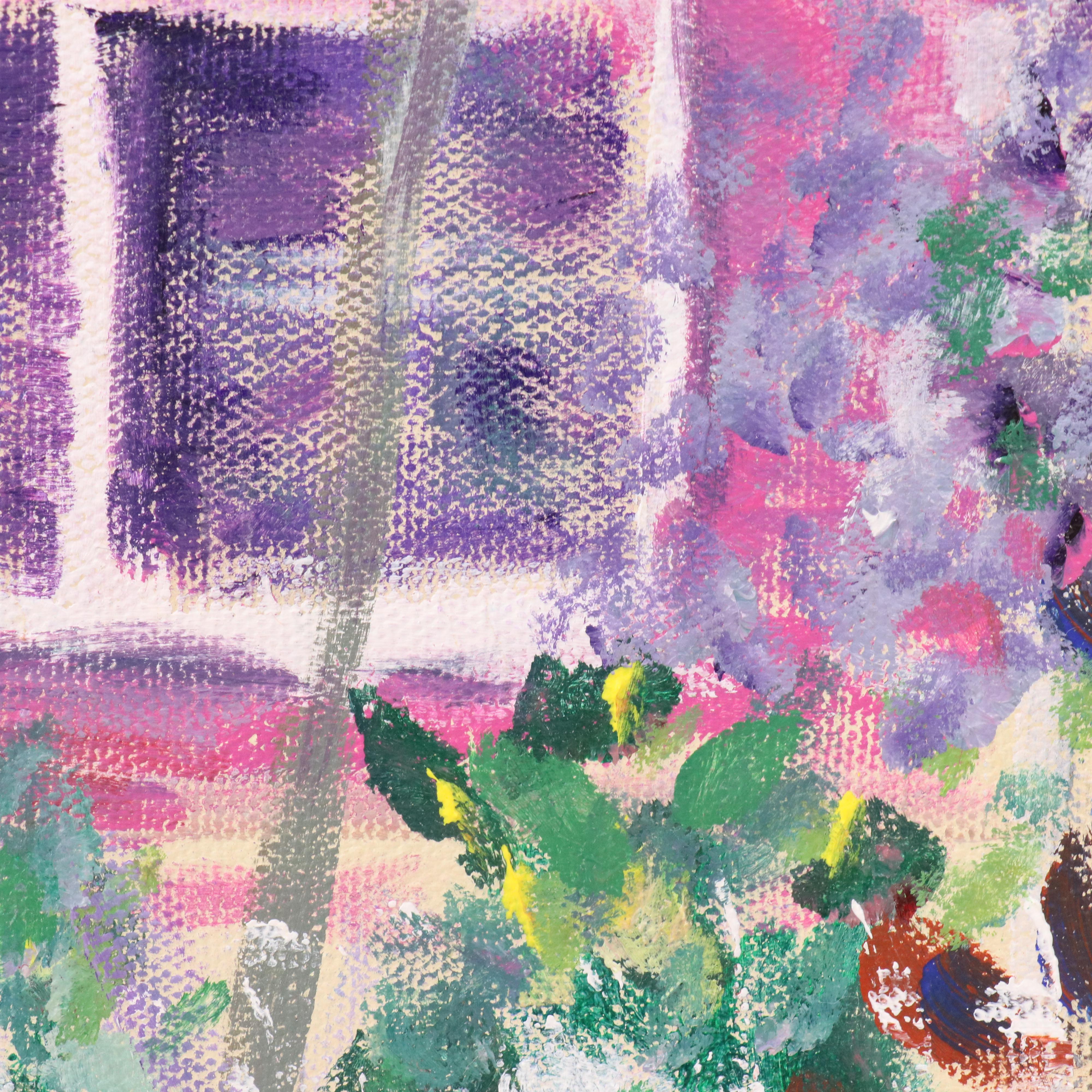 Tropical Beach House Acrylic Painting, 21st Century