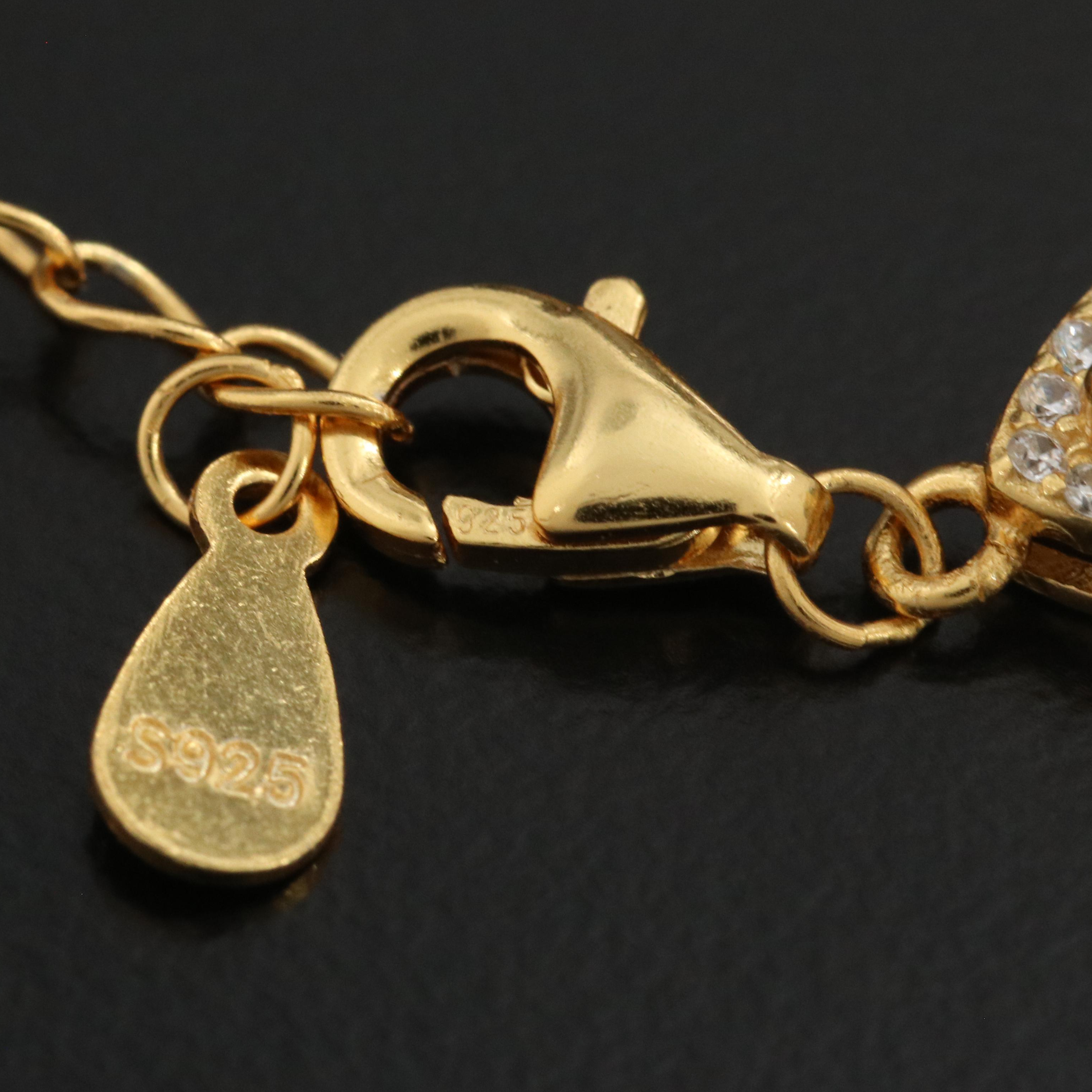 Sterling Topaz and CZ Necklace