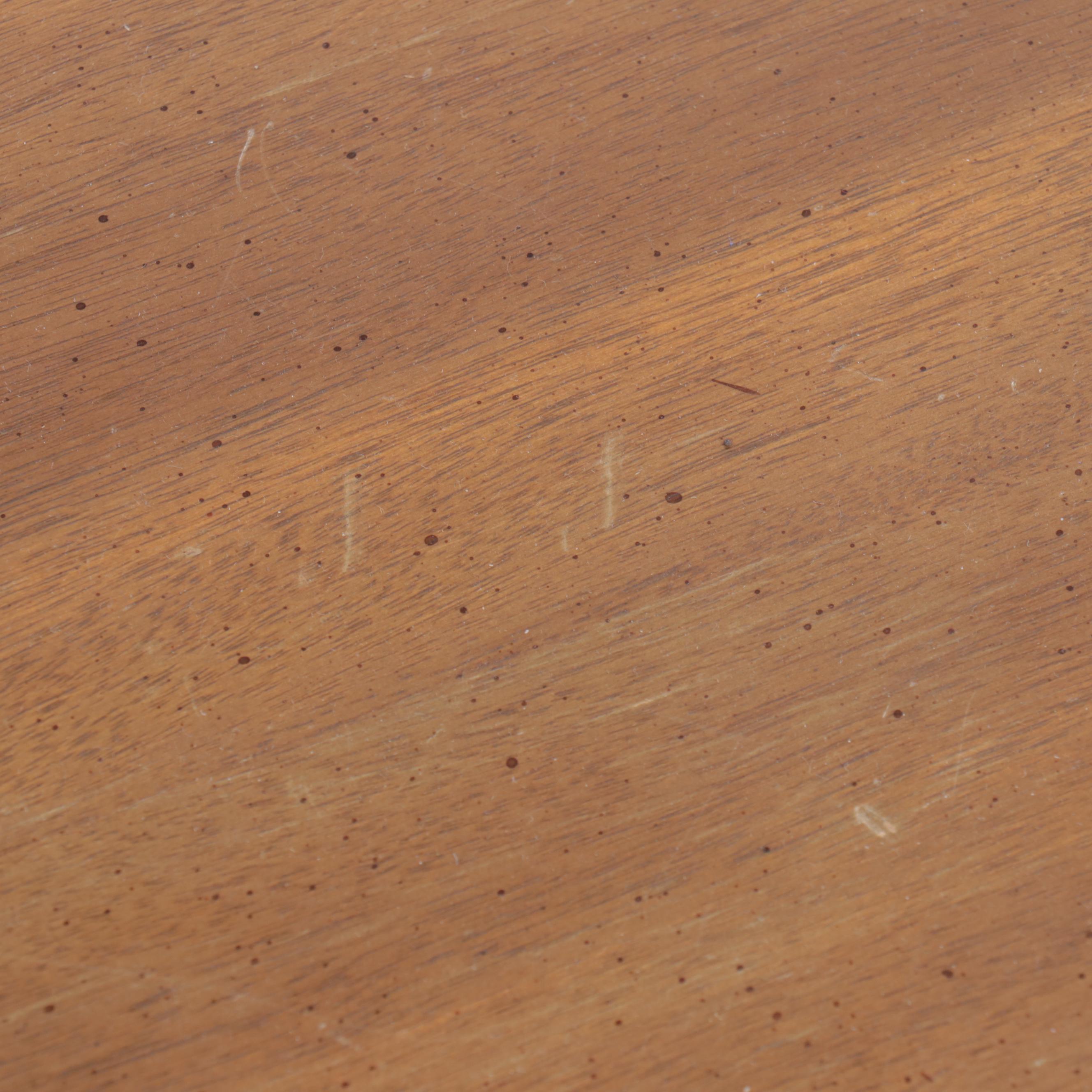 Mid Century Painted Wood Barrel Shaped Side Table and Cabinet