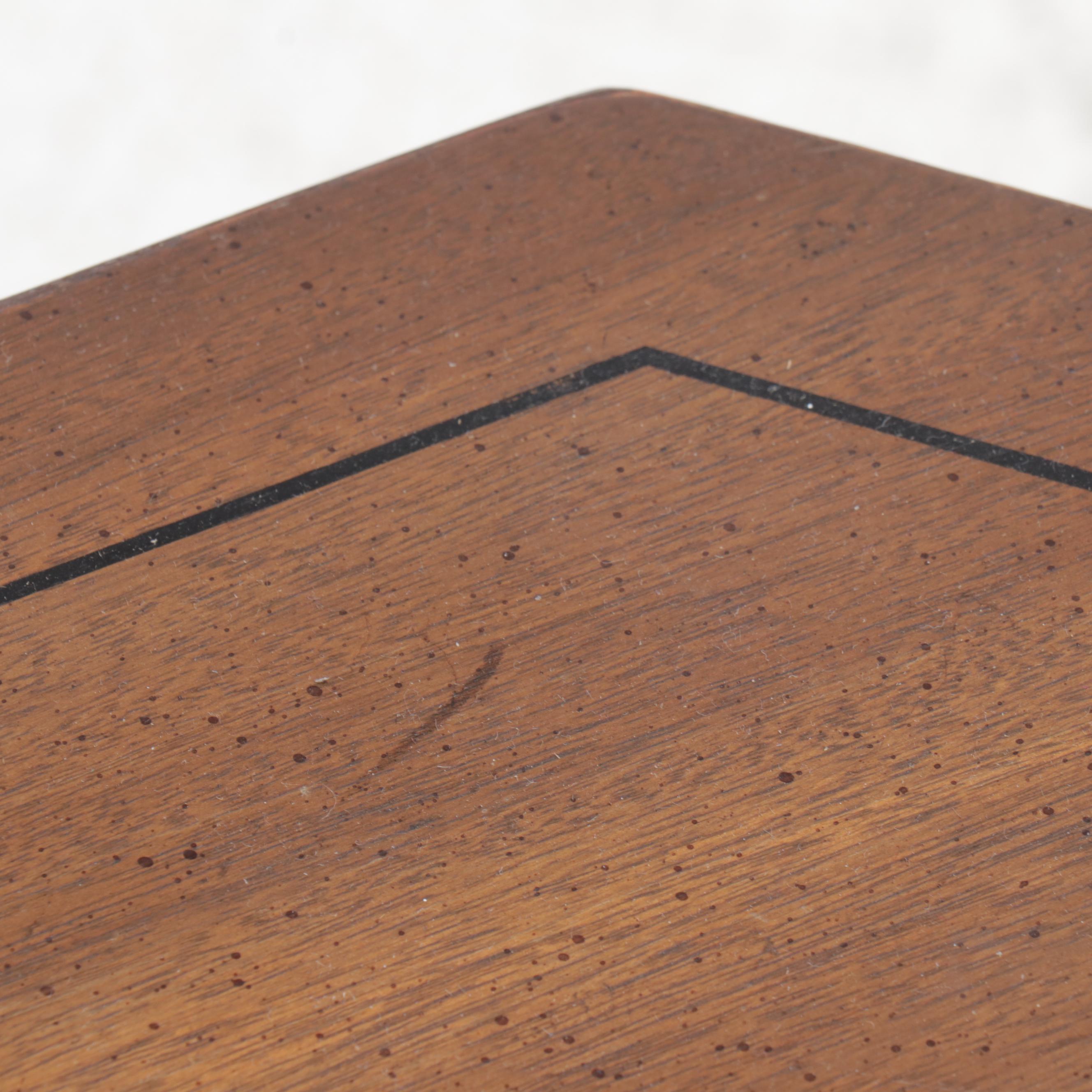 Mid Century Painted Wood Barrel Shaped Side Table and Cabinet