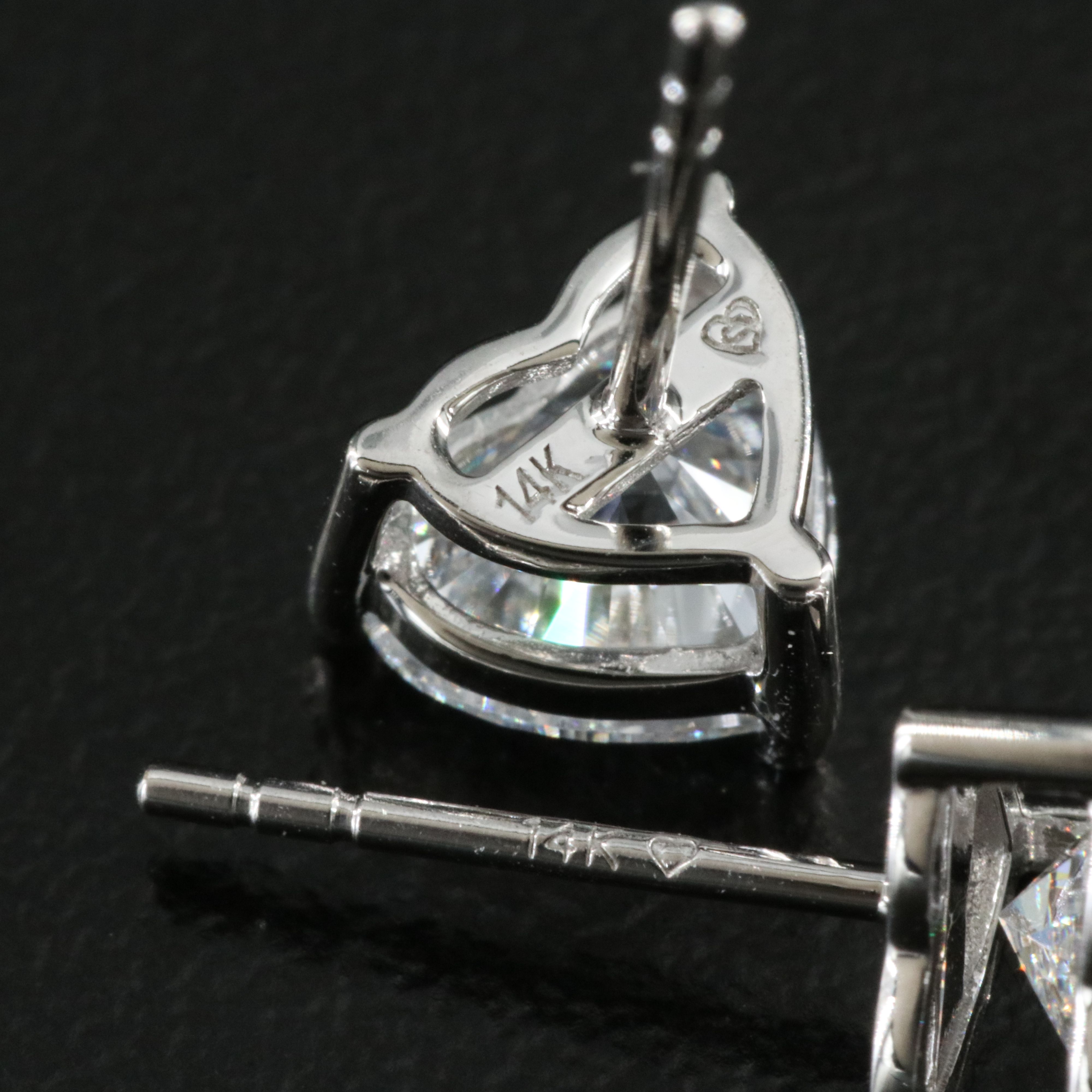 14K 1.50 CTW Lab Grown Diamond Solitaire Earrings