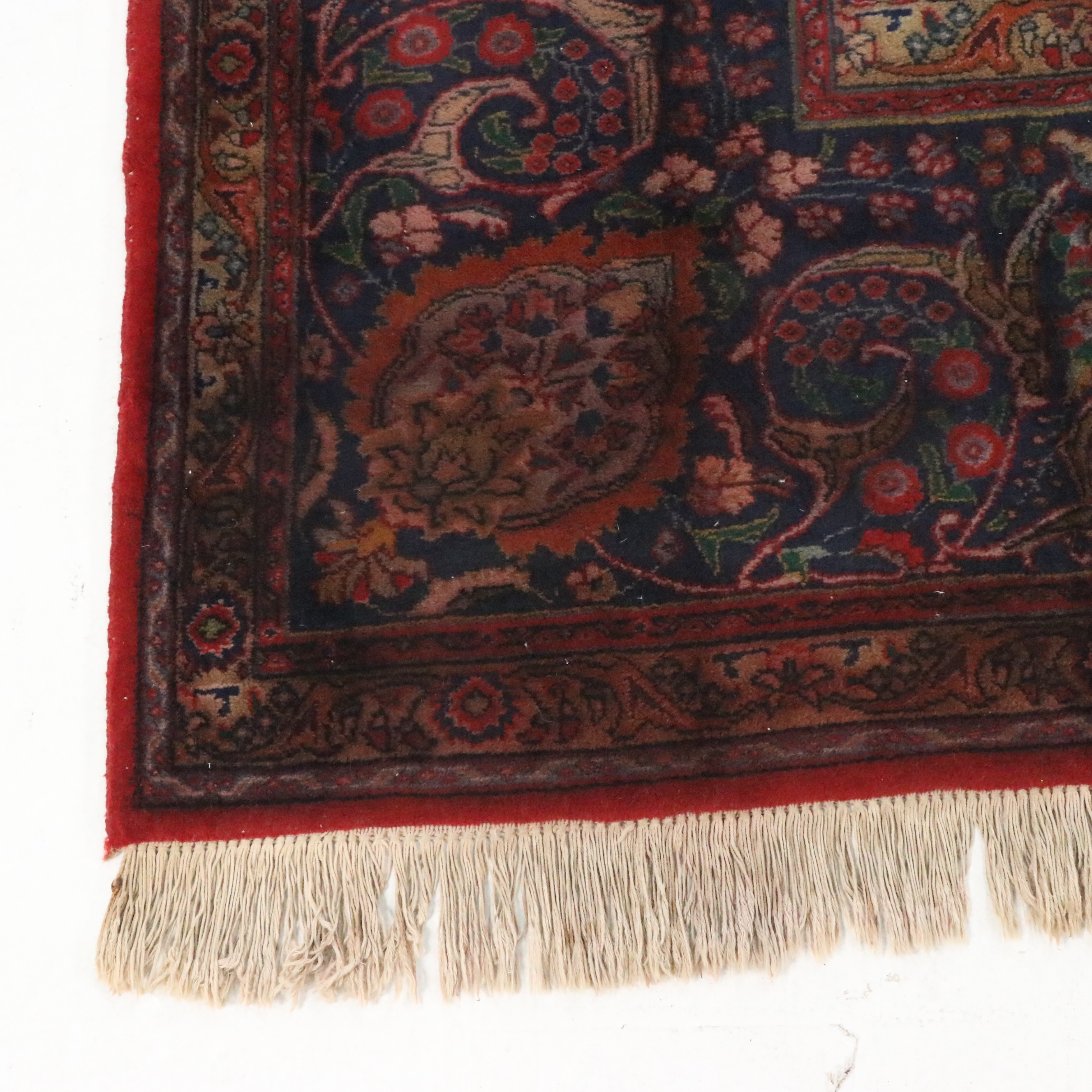9'8 x 13' Hand-Knotted Persian Mashhad Room-Sized Rug