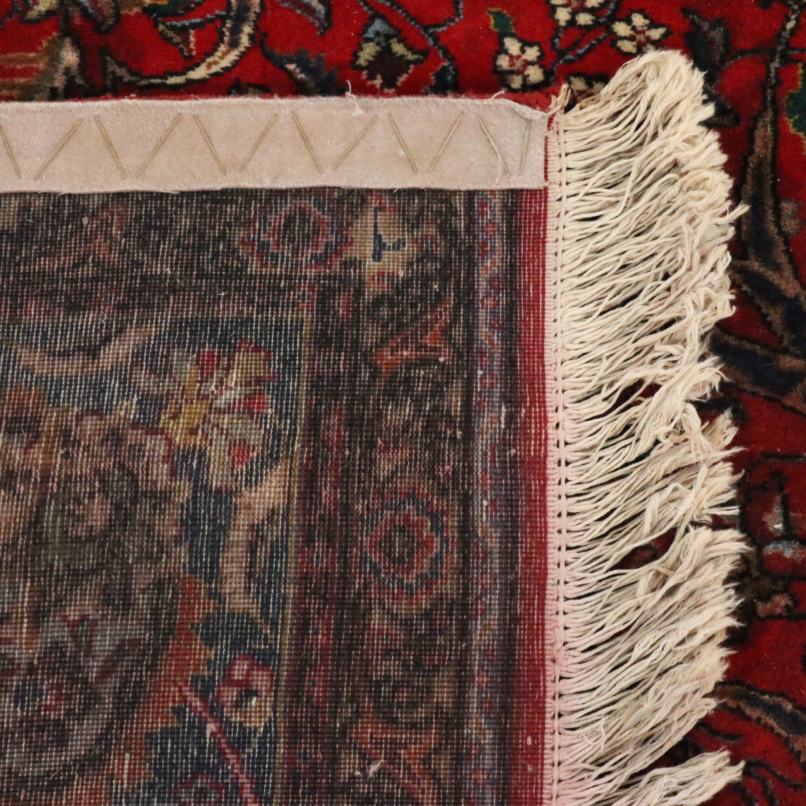 9'8 x 13' Hand-Knotted Persian Mashhad Room-Sized Rug