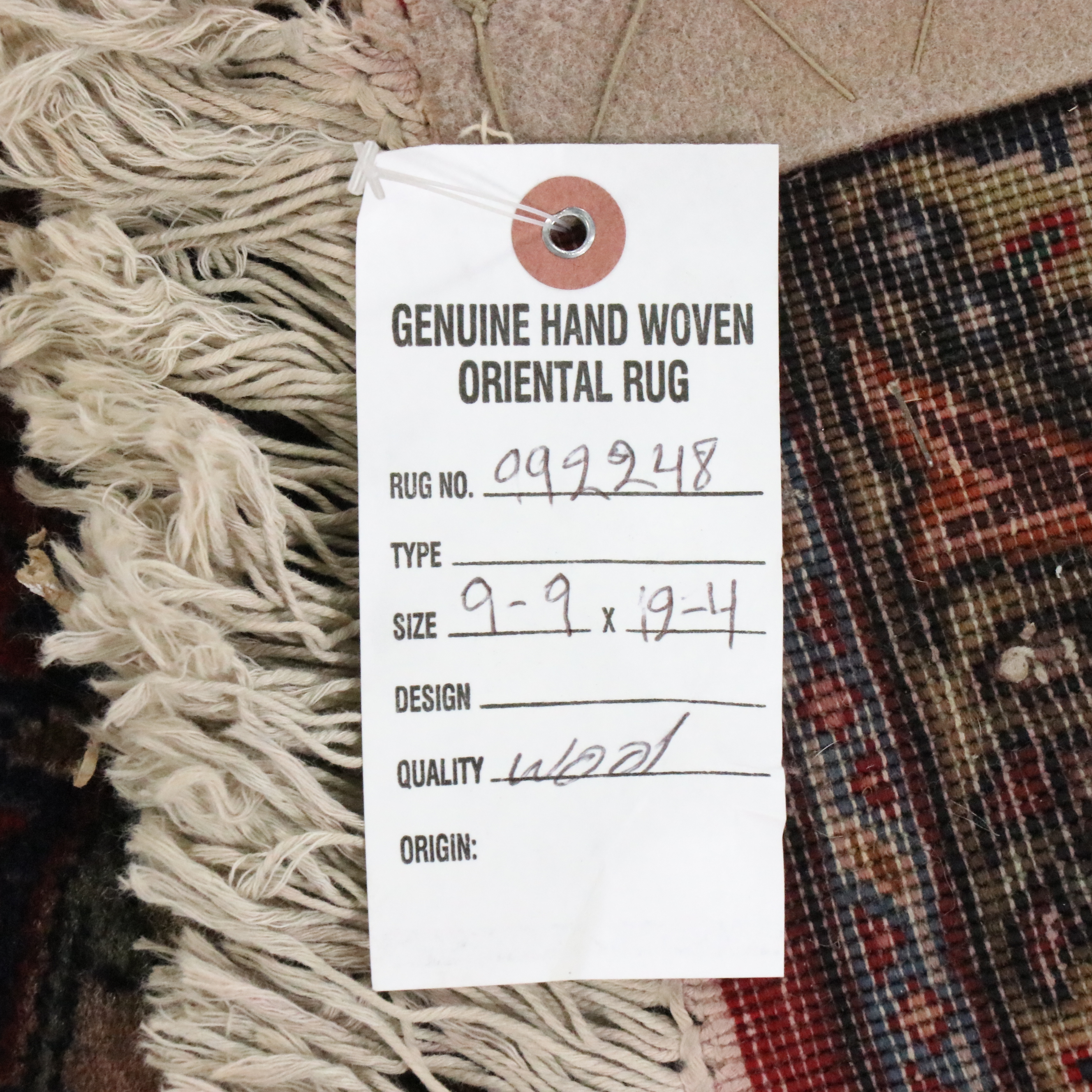 9'8 x 13' Hand-Knotted Persian Mashhad Room-Sized Rug