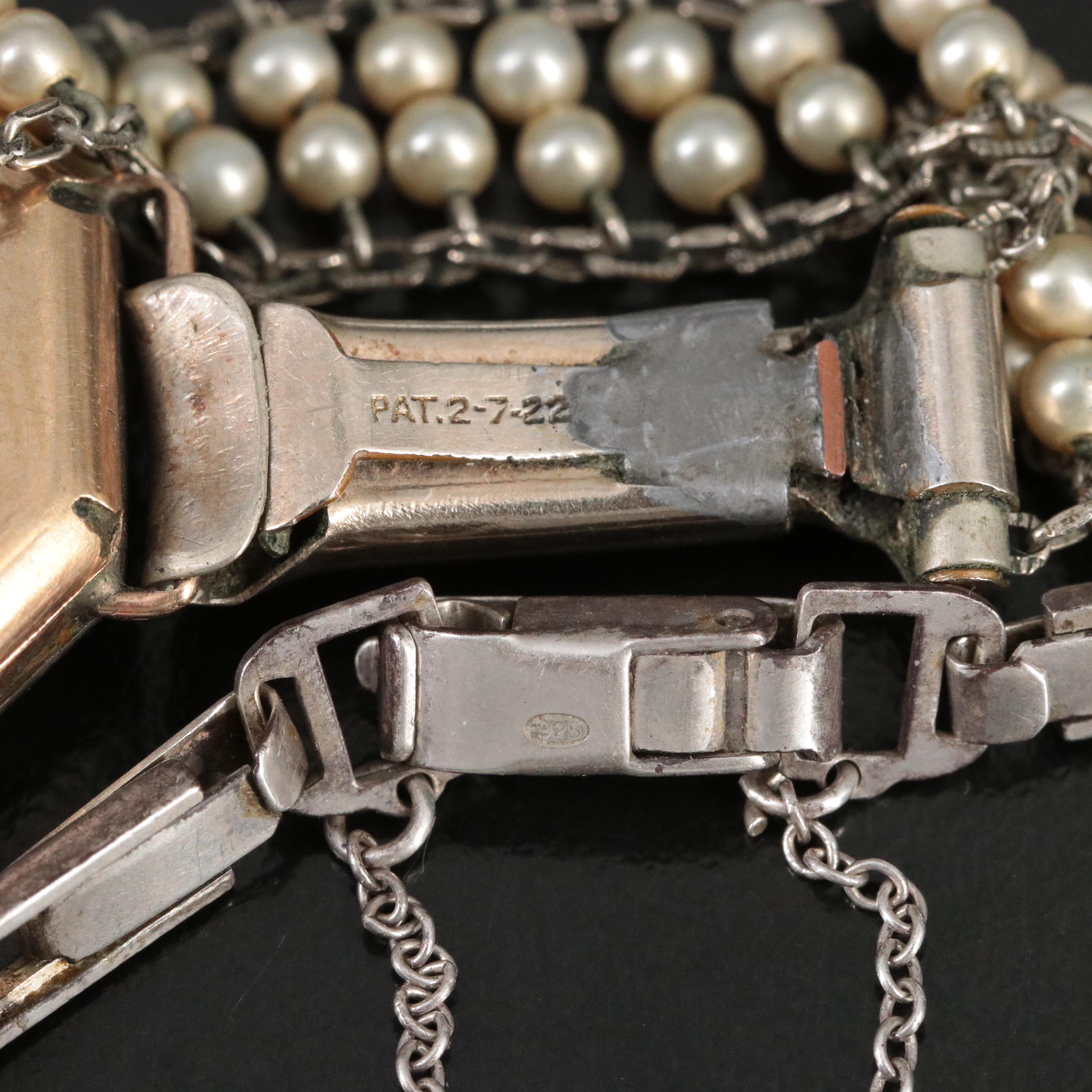 Vintage Sterling Silver and Gold Filled Stem Wind Watches