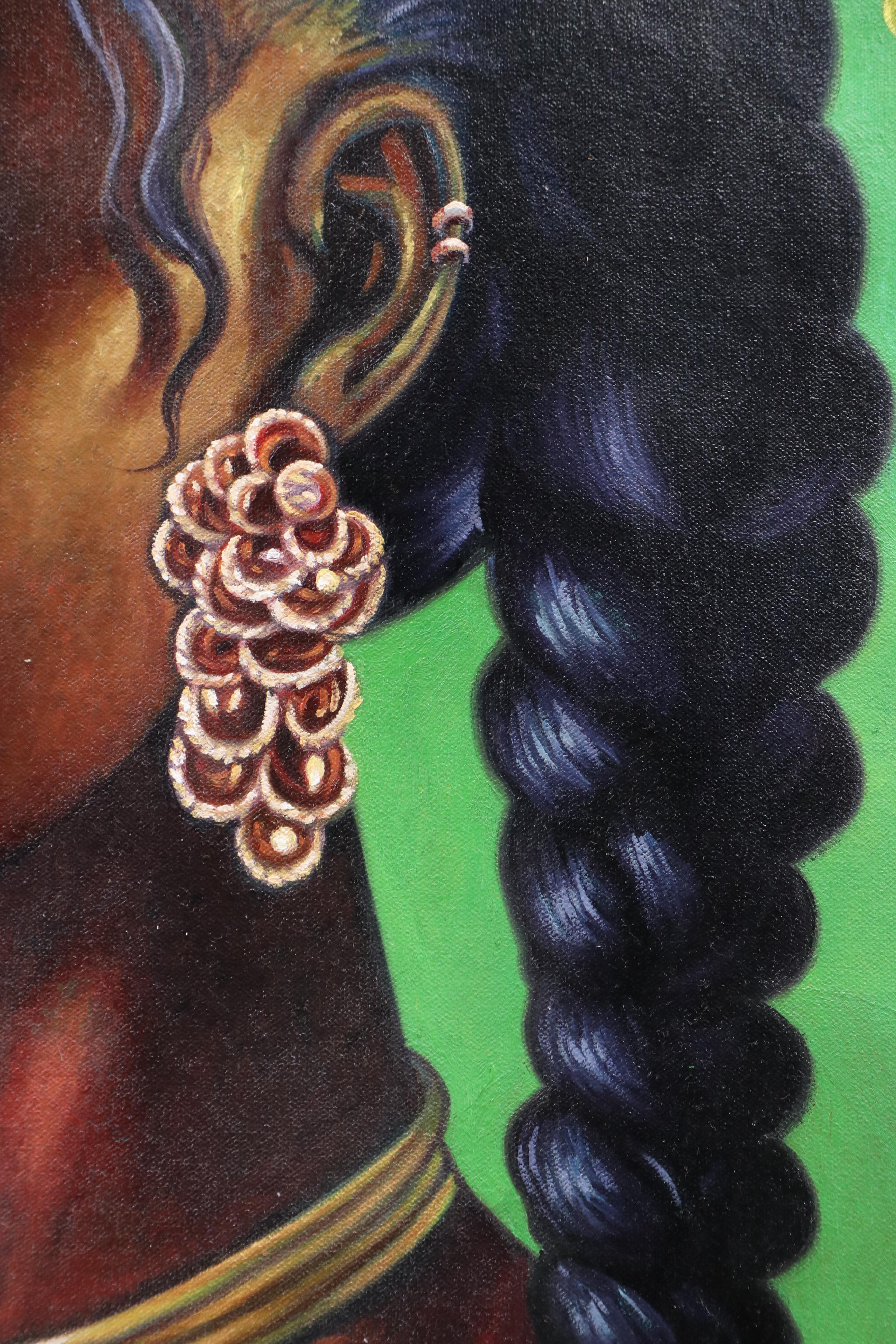 Osmel Almora Miró Oil Painting "Contemporary Afrocentric Figurative," 2025