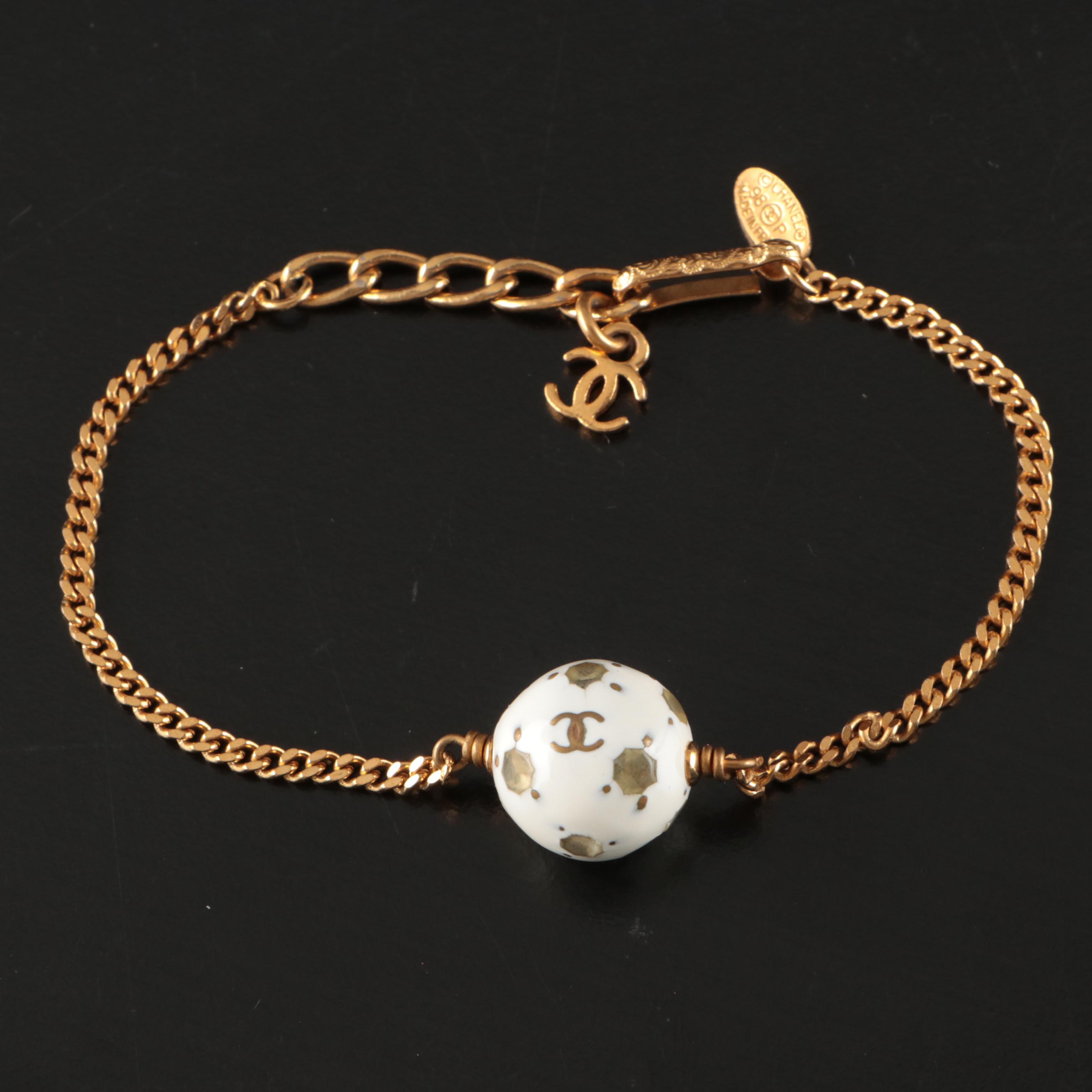 Chanel CC Bead Bracelet