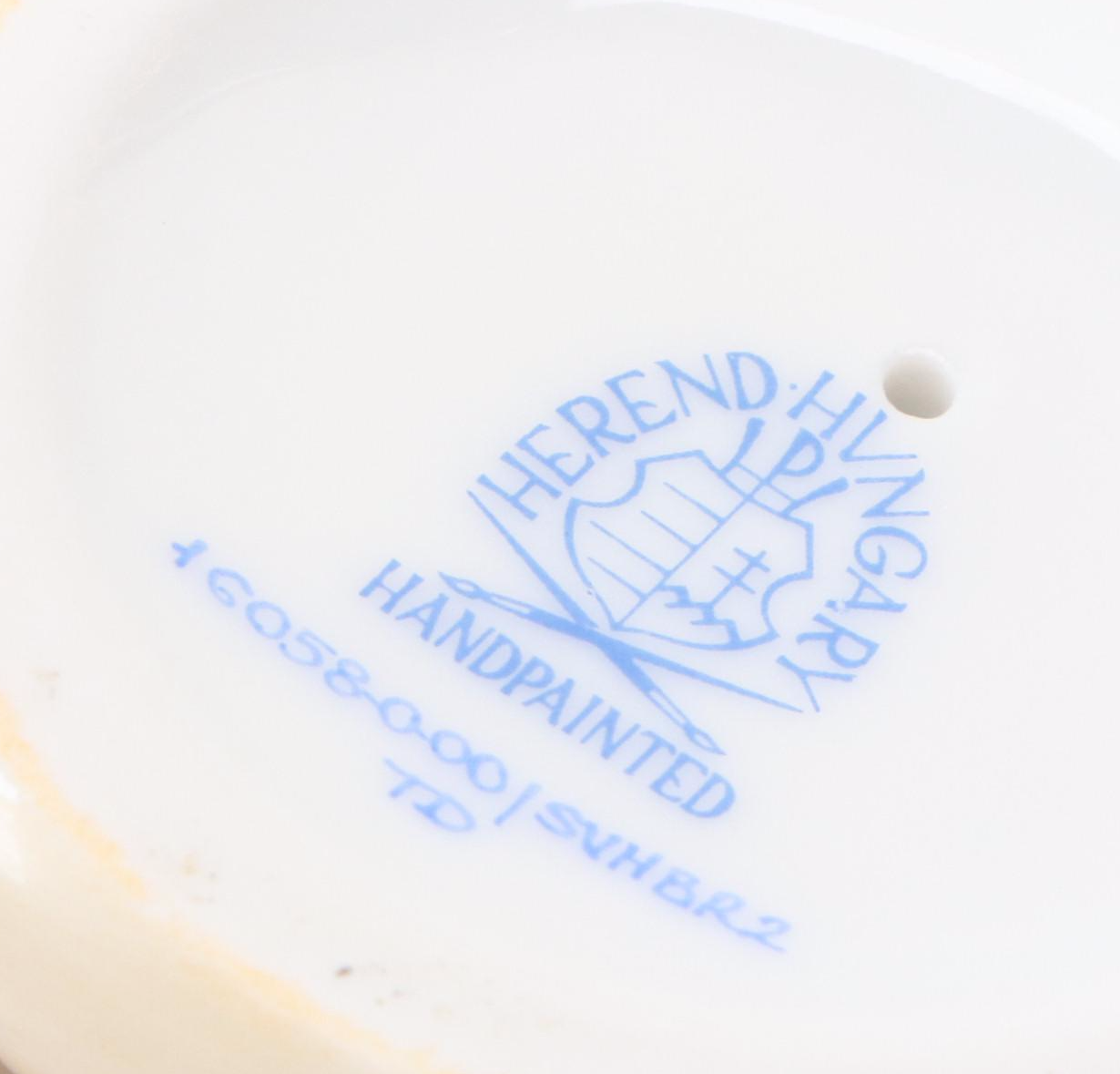 Herend Porcelain Brown Fishnet and Gilt Accented Lobster Figurine