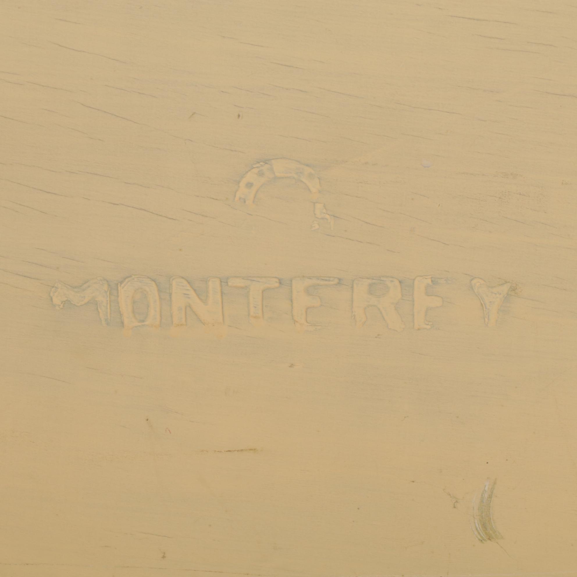 American Primitive Painted Cabinet with Forged Iron Hinges, Mid-20th Century