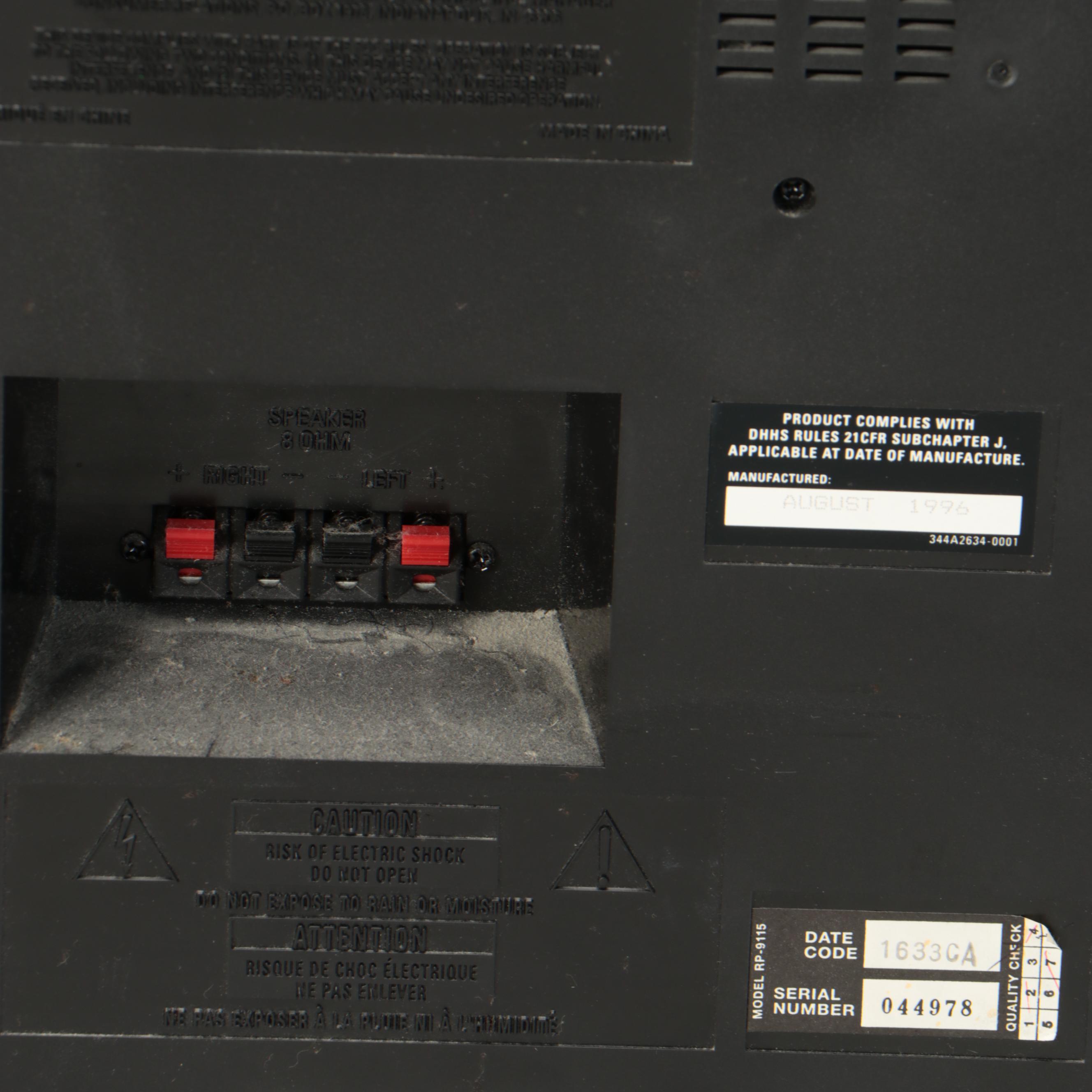 RCA RP-9115 Audio Player with Speakers