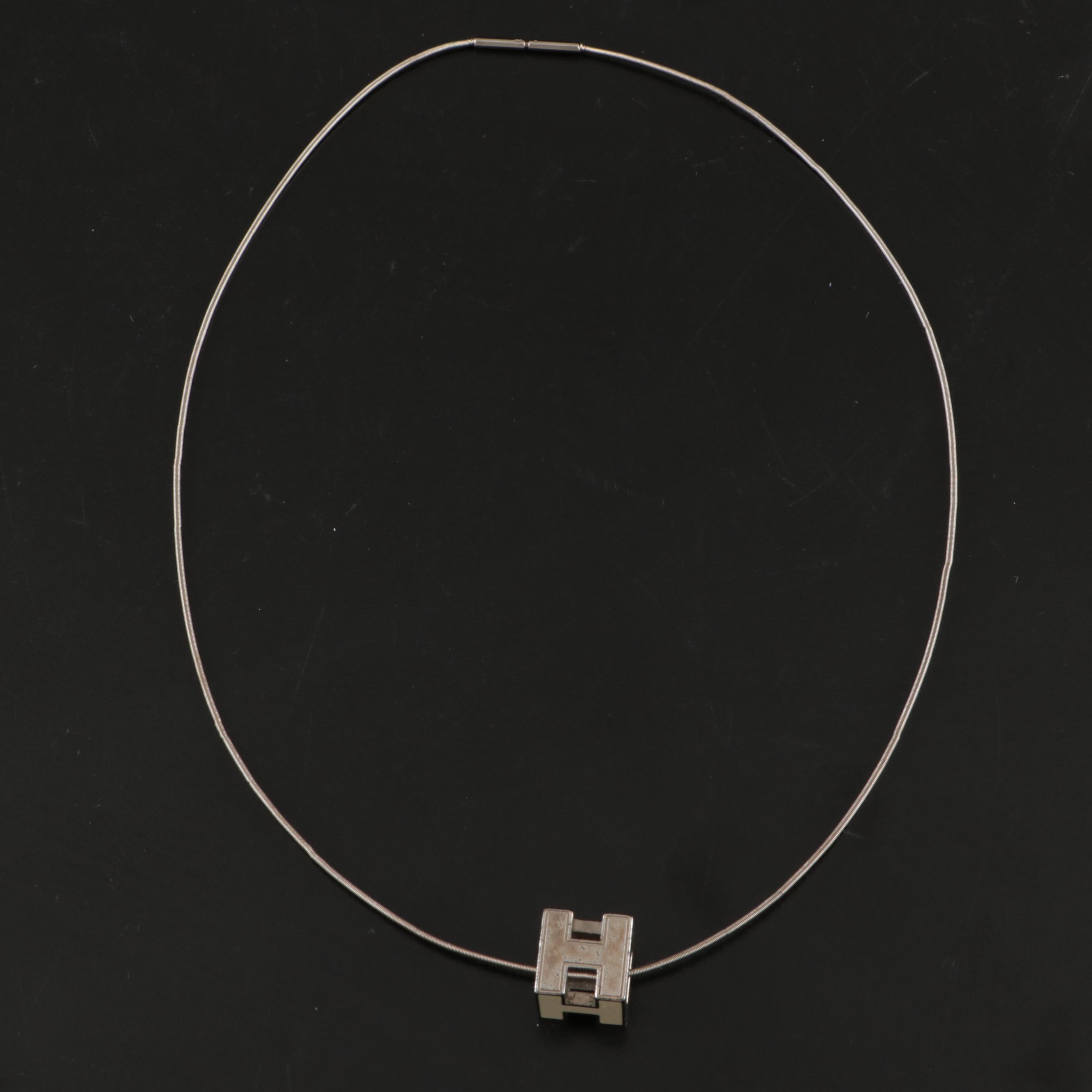 Hermès Cage d'H Pendant Necklace