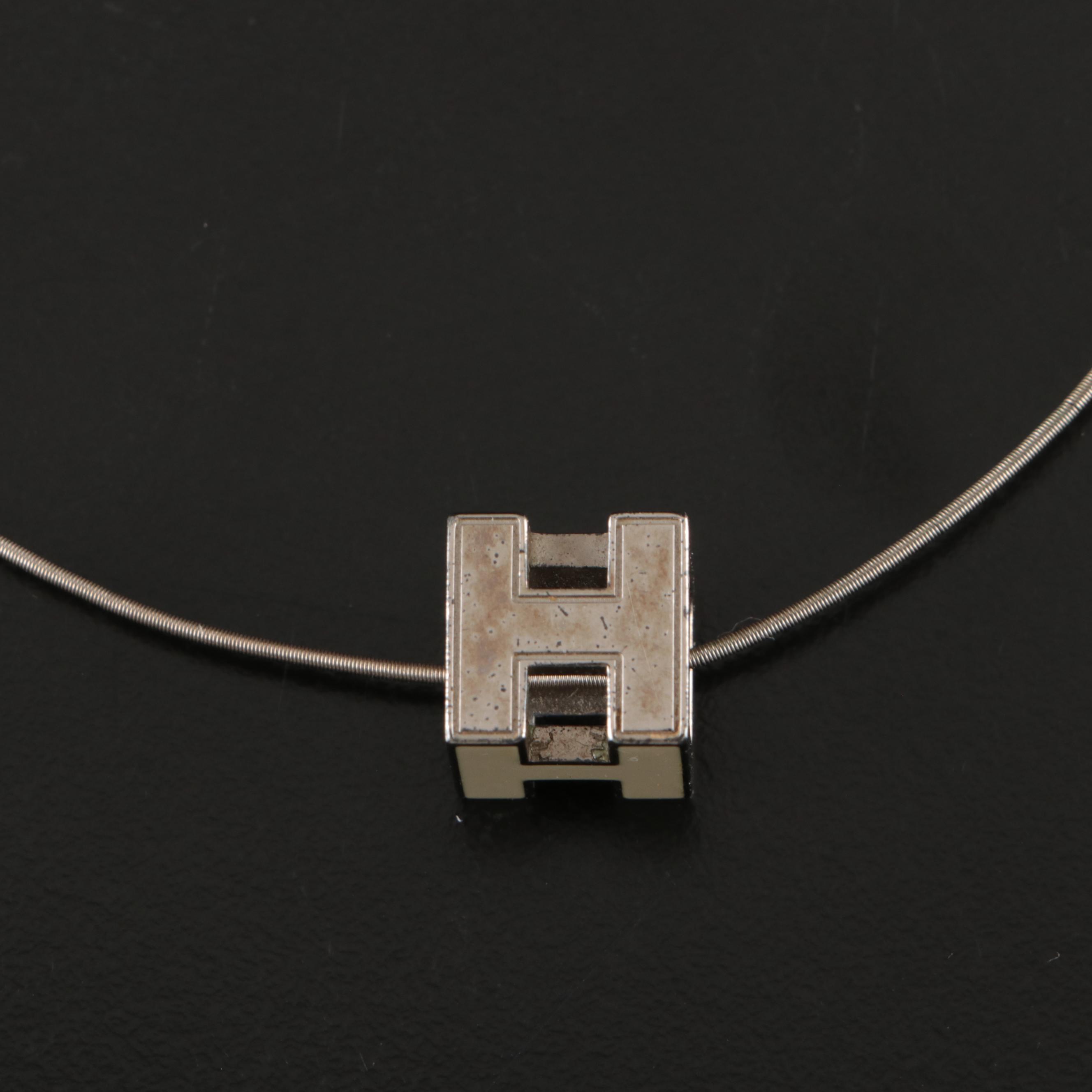 Hermès Cage d'H Pendant Necklace