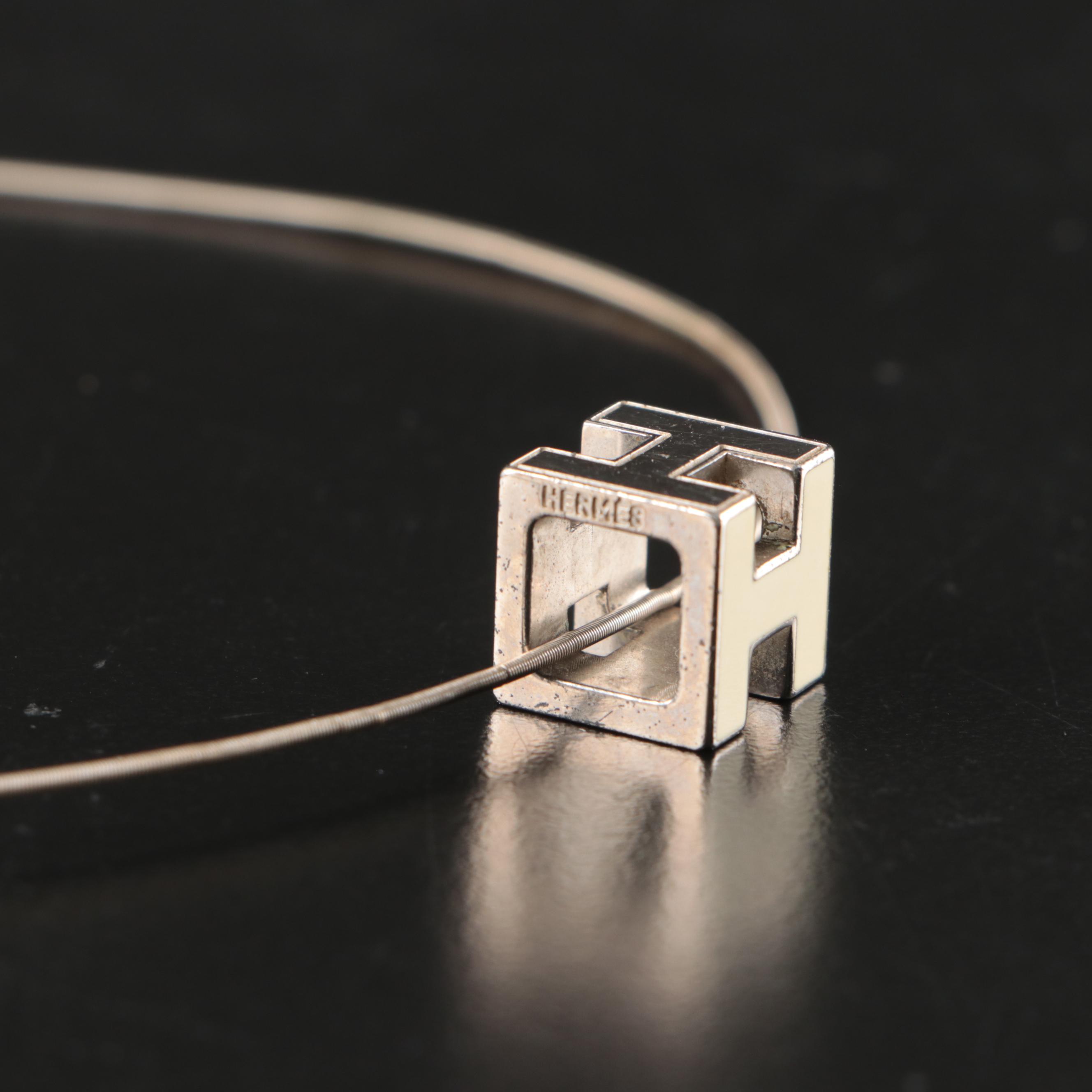 Hermès Cage d'H Pendant Necklace