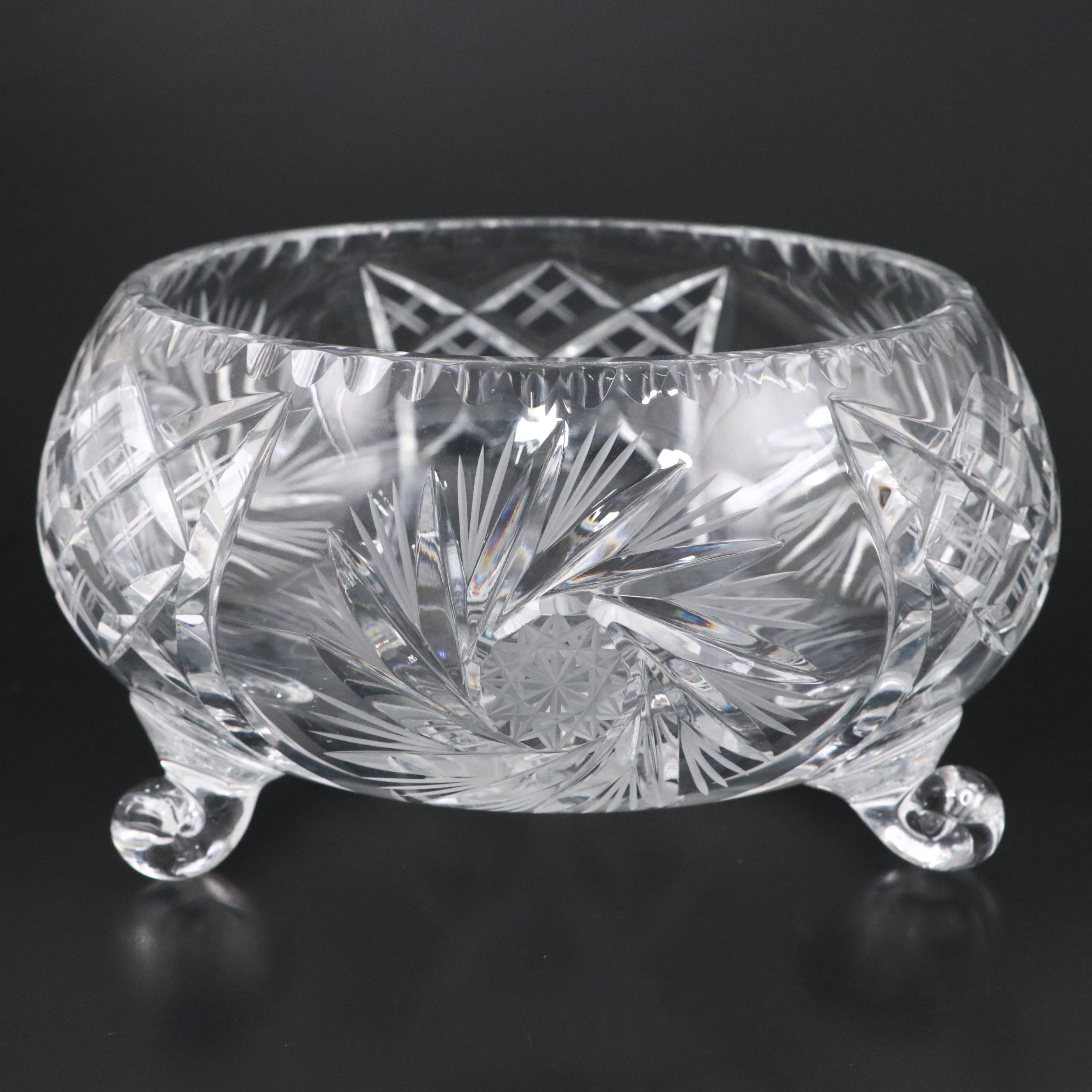 American Brilliant Style Cut Glass and Other Bowls and Candy Dish