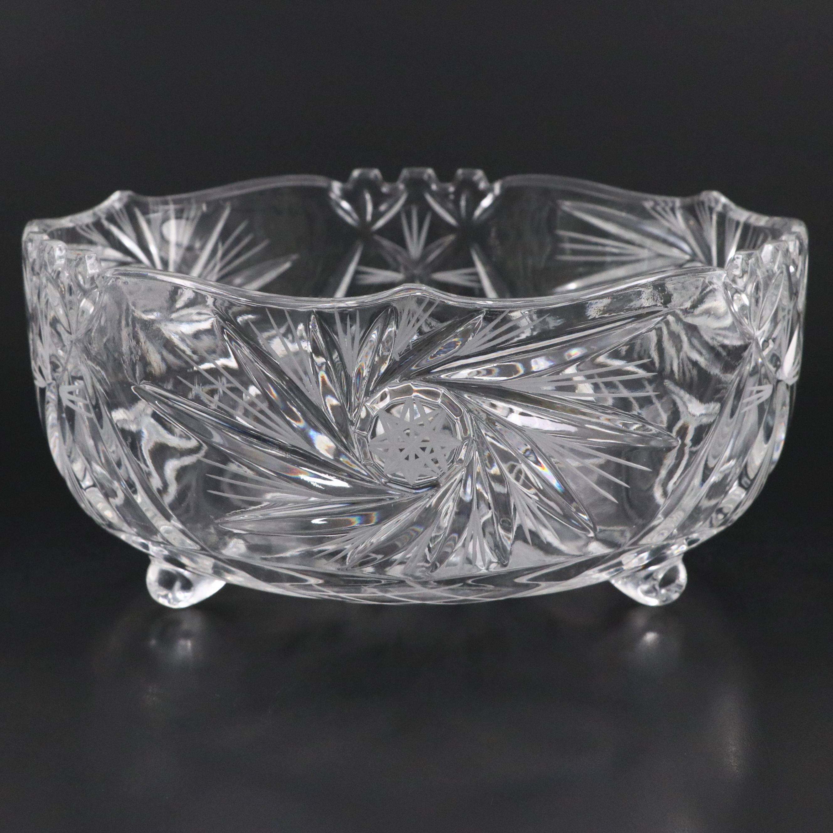 American Brilliant Style Cut Glass and Other Bowls and Candy Dish