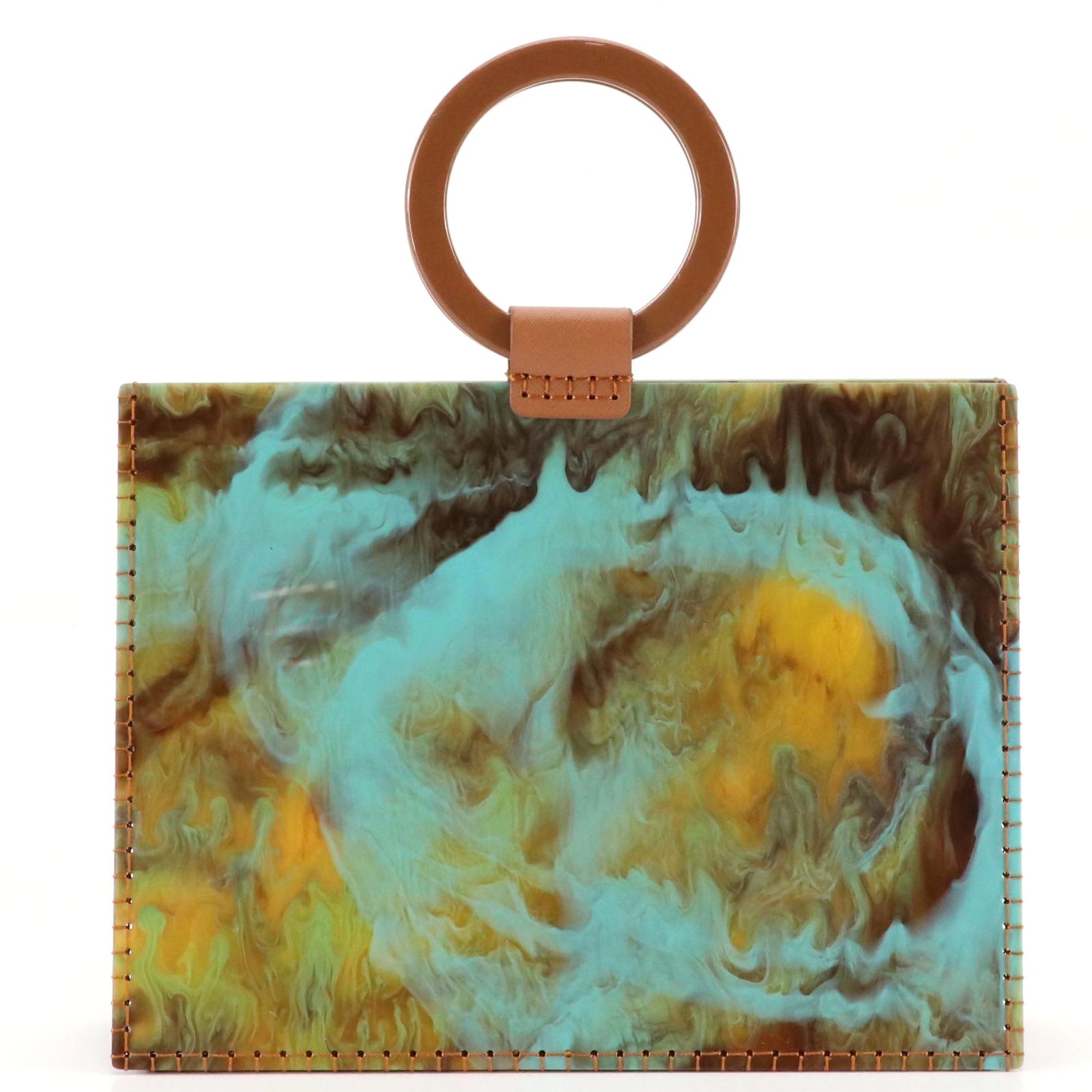 Detroit Institute of Arts Museum Marbled Acrylic Valise Bag from Sea Lily