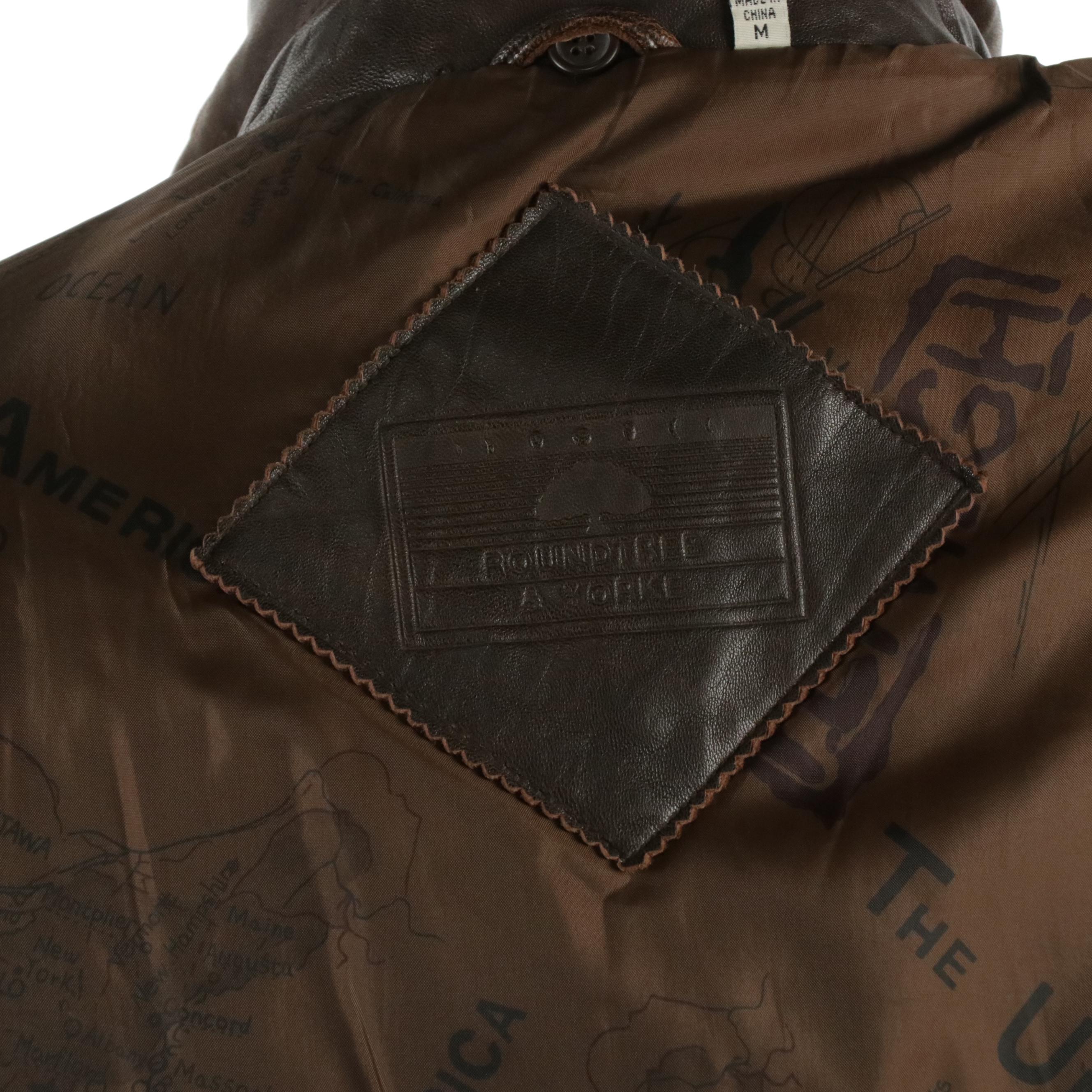 Men's Roundtree & Yorke Lambskin Leather Zipper Front Jackets