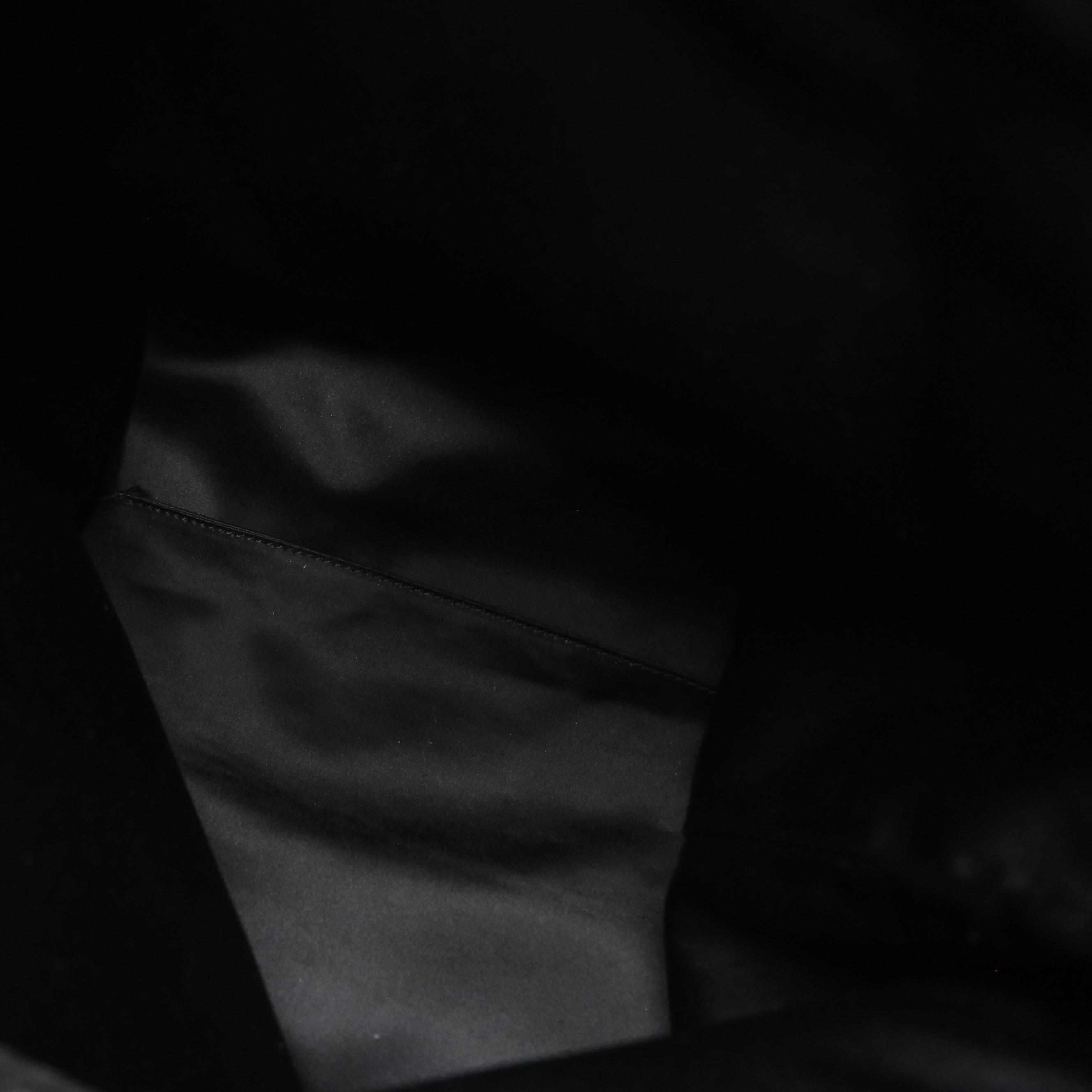 Yves Saint Laurent Kahala Velvet YSL Tote Bag in Dark Canvas and Leather Trim