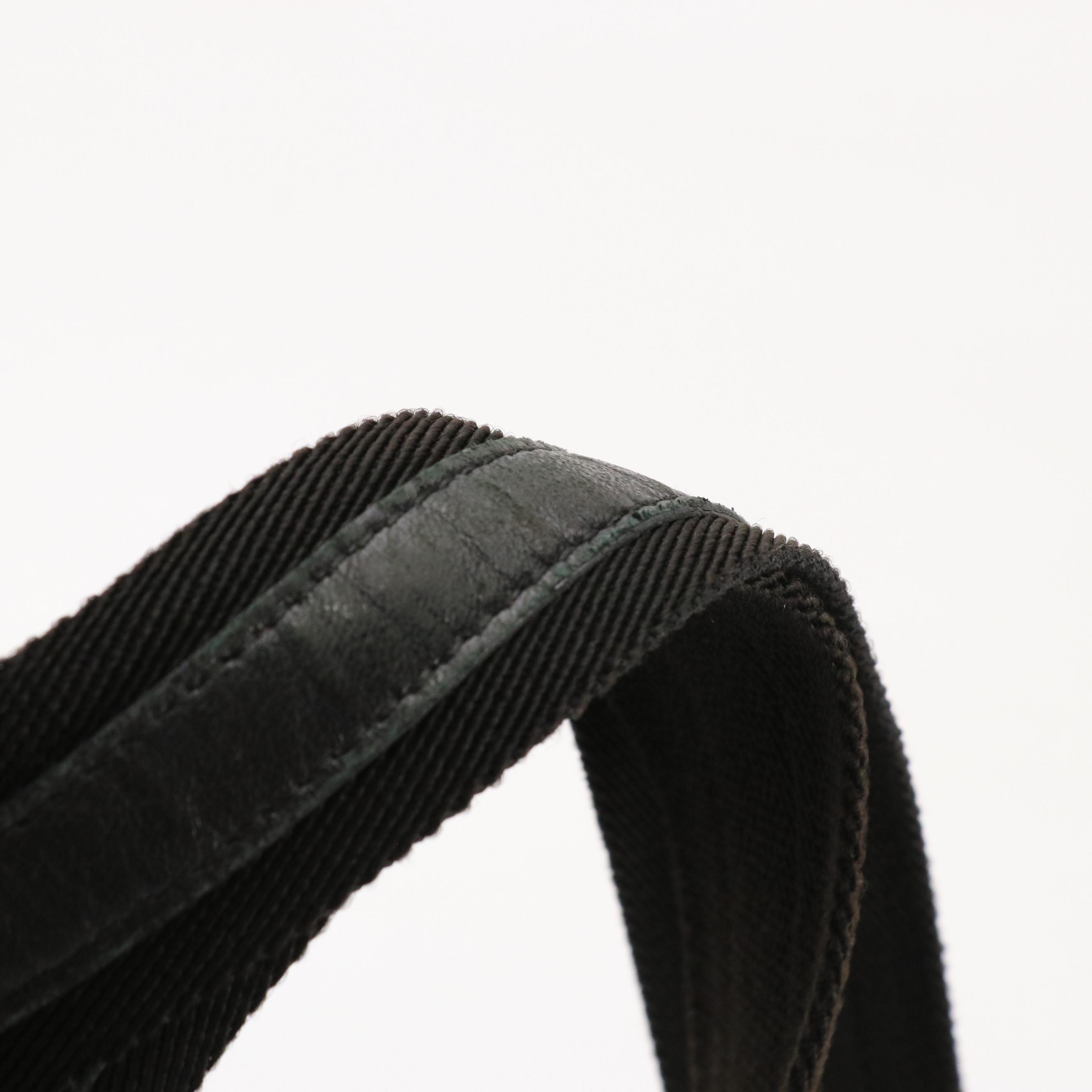 Yves Saint Laurent Kahala Velvet YSL Tote Bag in Dark Canvas and Leather Trim