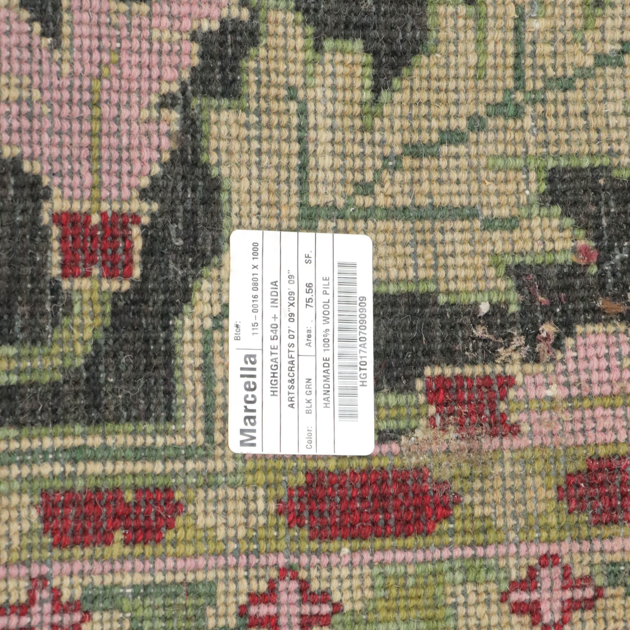 8'1 x 10'7 Hand-Knotted Indian Area Rug