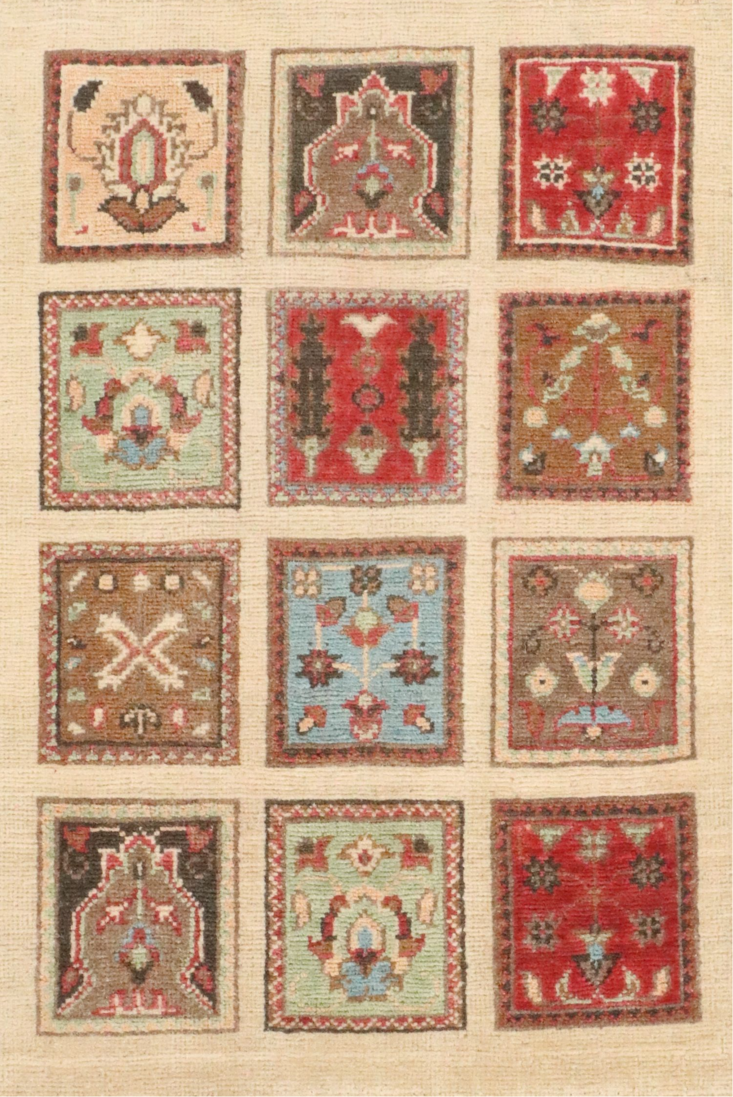 1'11 x 2'11 Hand-Knotted Afghan Kazak Accent Rug