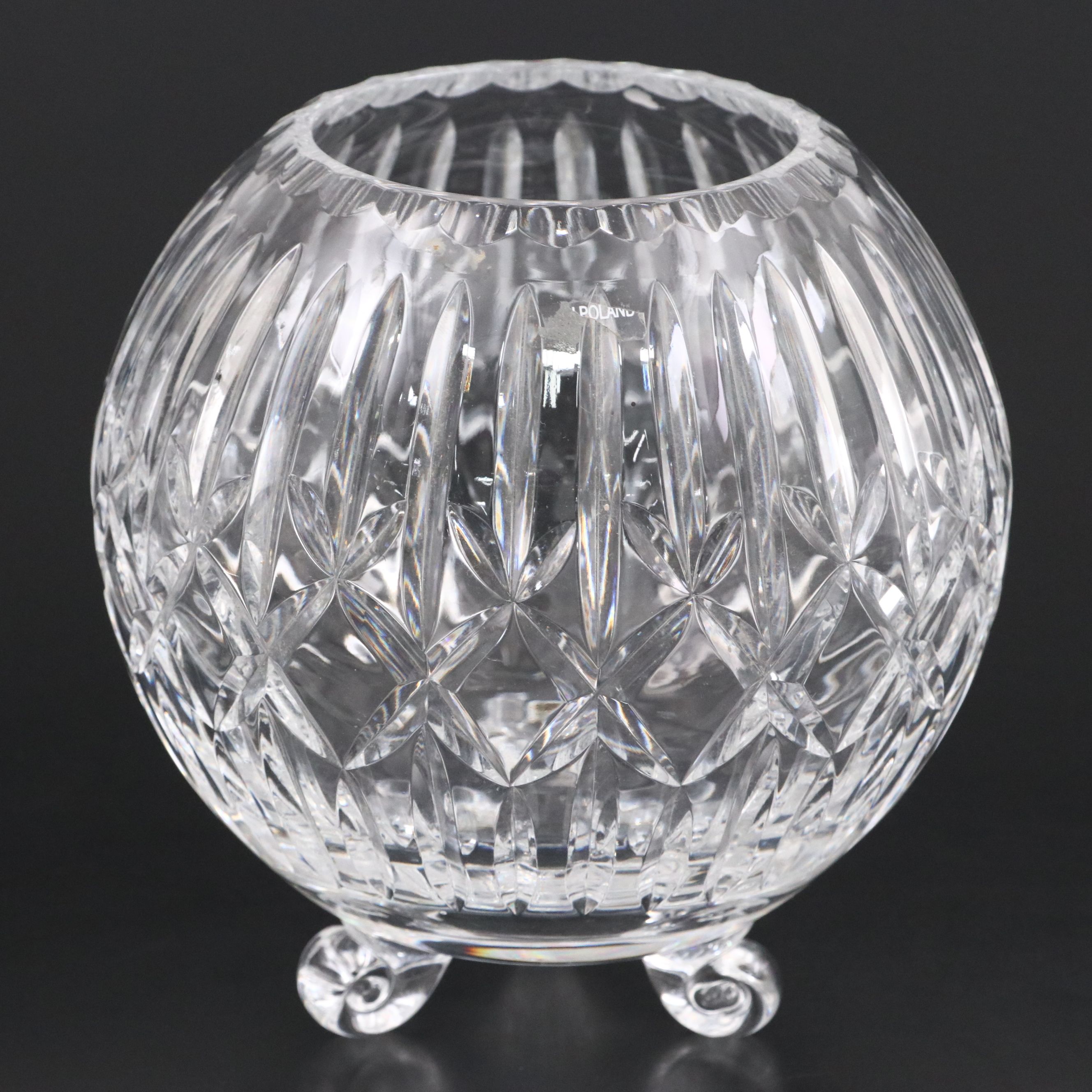 American Brilliant Style Cut Glass and Crystal Rose Bowls